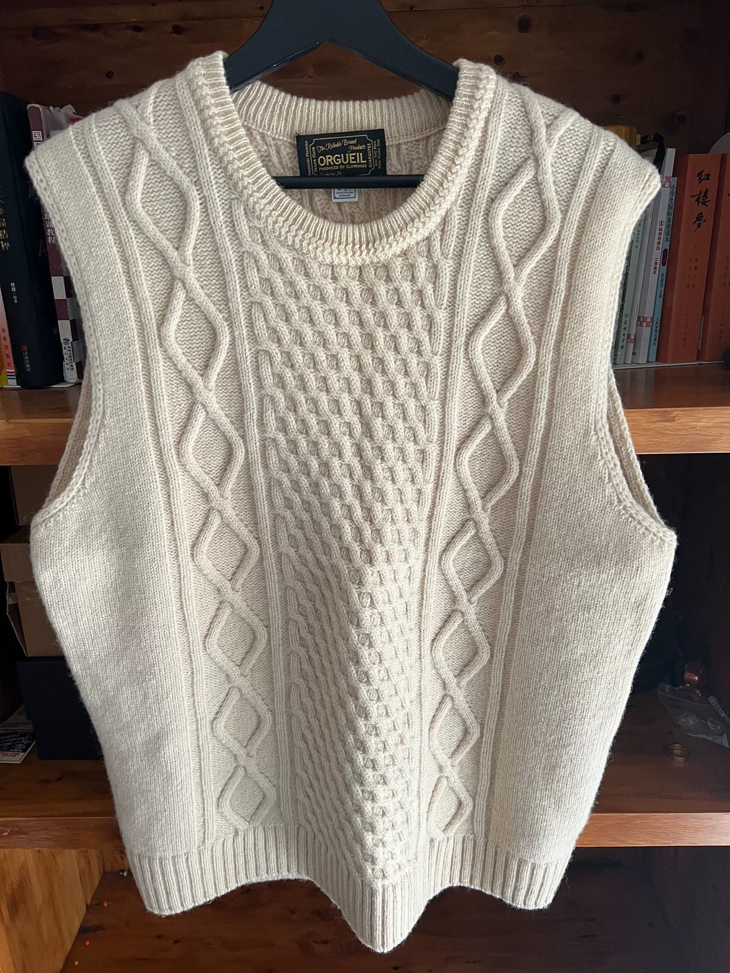 Japanese Brand Elegant Organic Wool Vest Size US XL / EU 56 / 4 - 4 Thumbnail