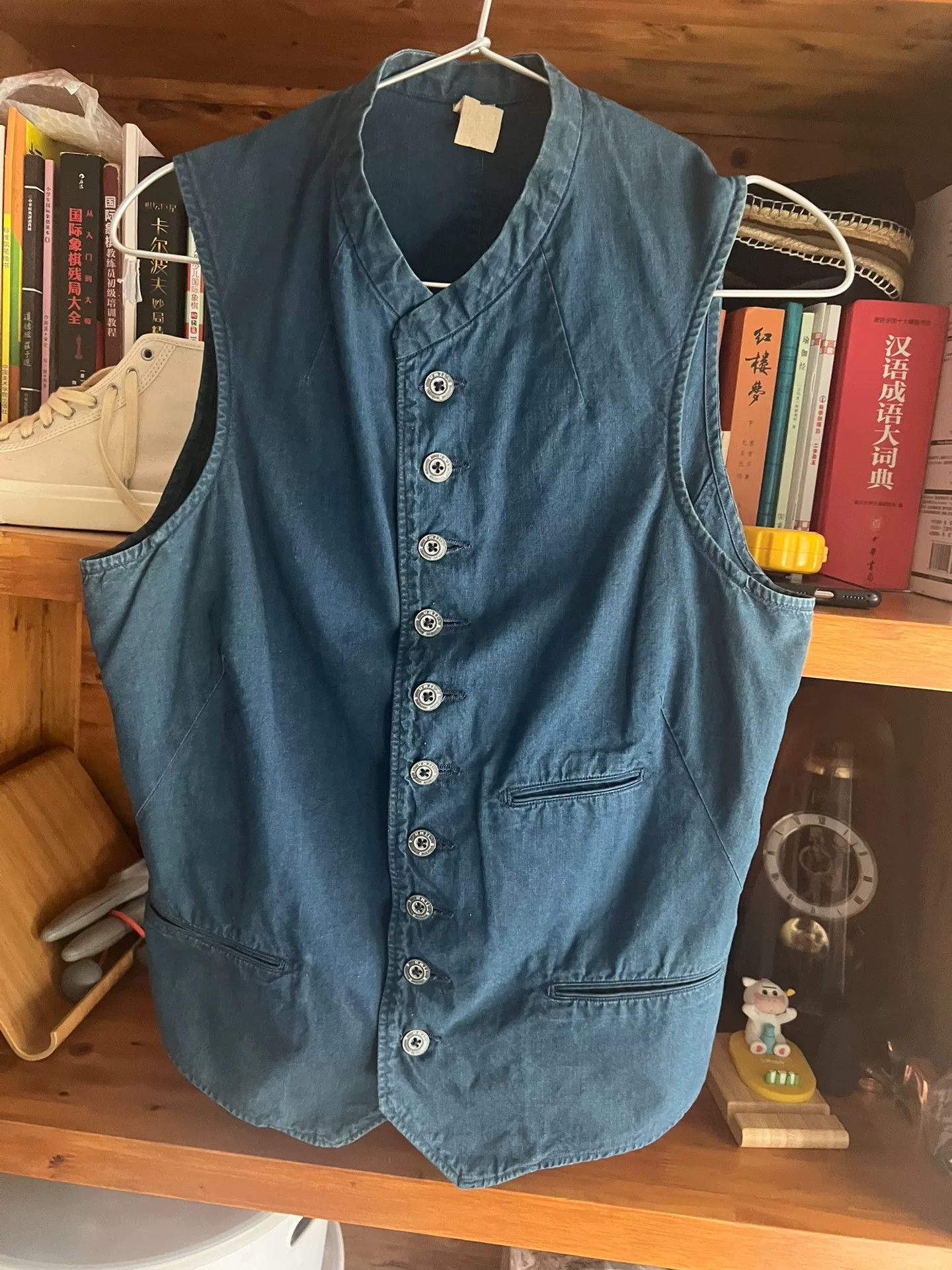 Japanese Brand Denim Vest with Paris Buttons Size M / US 6-8 / IT 42-44 - 3 Thumbnail