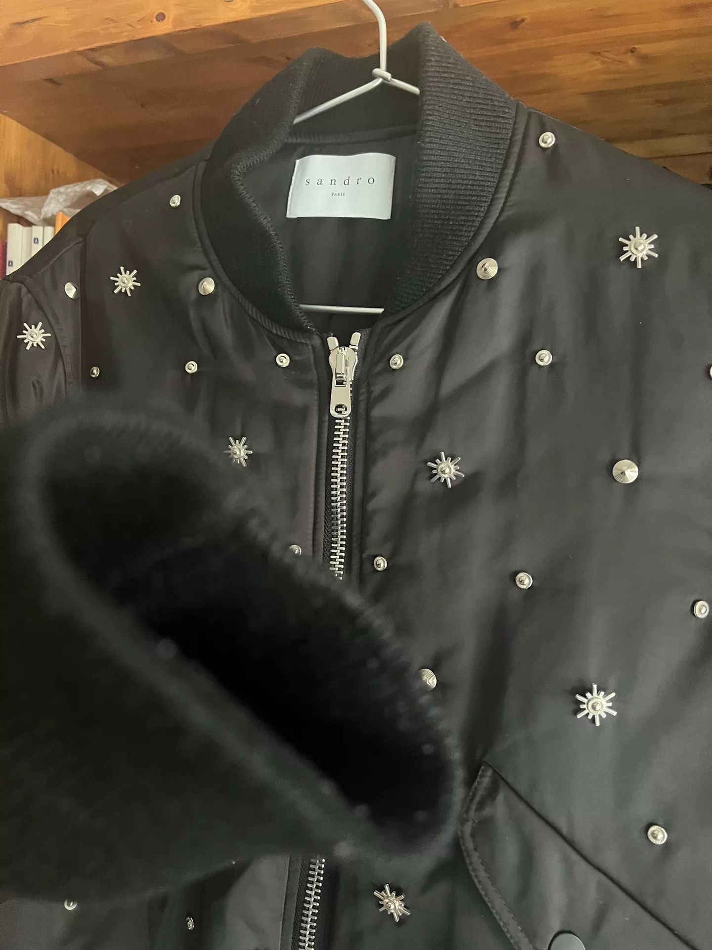 Japanese Brand Black Studded Flight Jacket Size US L / EU 52-54 / 3 - 4 Thumbnail