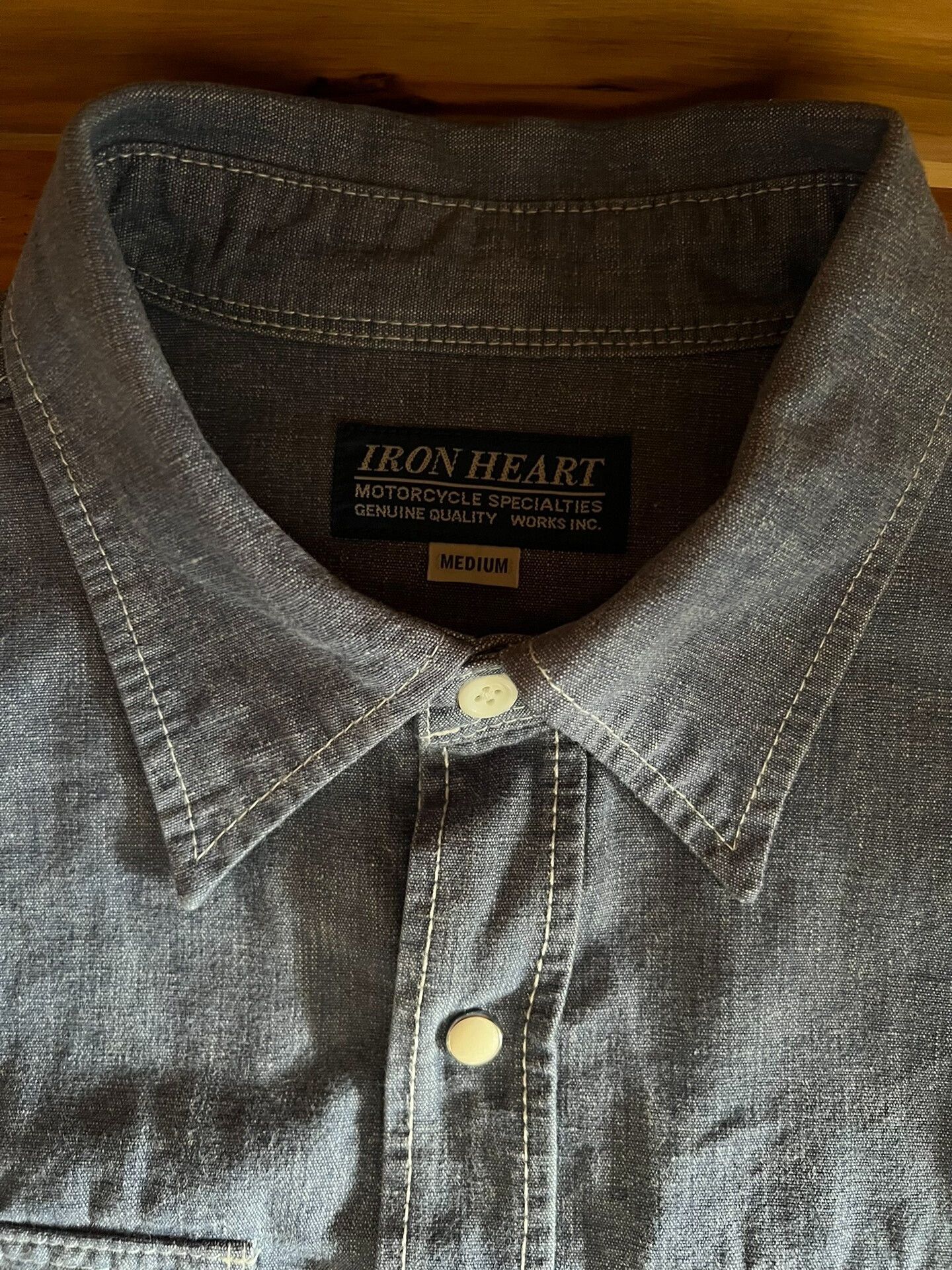Iron Heart Iron Heart Blue Denim Work Shirt Size US M / EU 48-50 / 2 - 8 Thumbnail