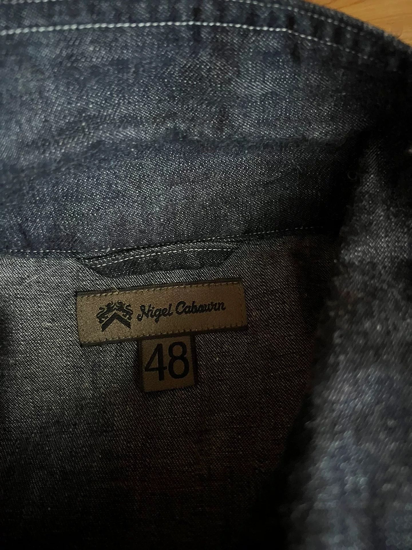 RRL Ralph Lauren Nigel Cabourn Short Sleeve Denim Shirt Size US M / EU 48-50 / 2 - 8 Thumbnail