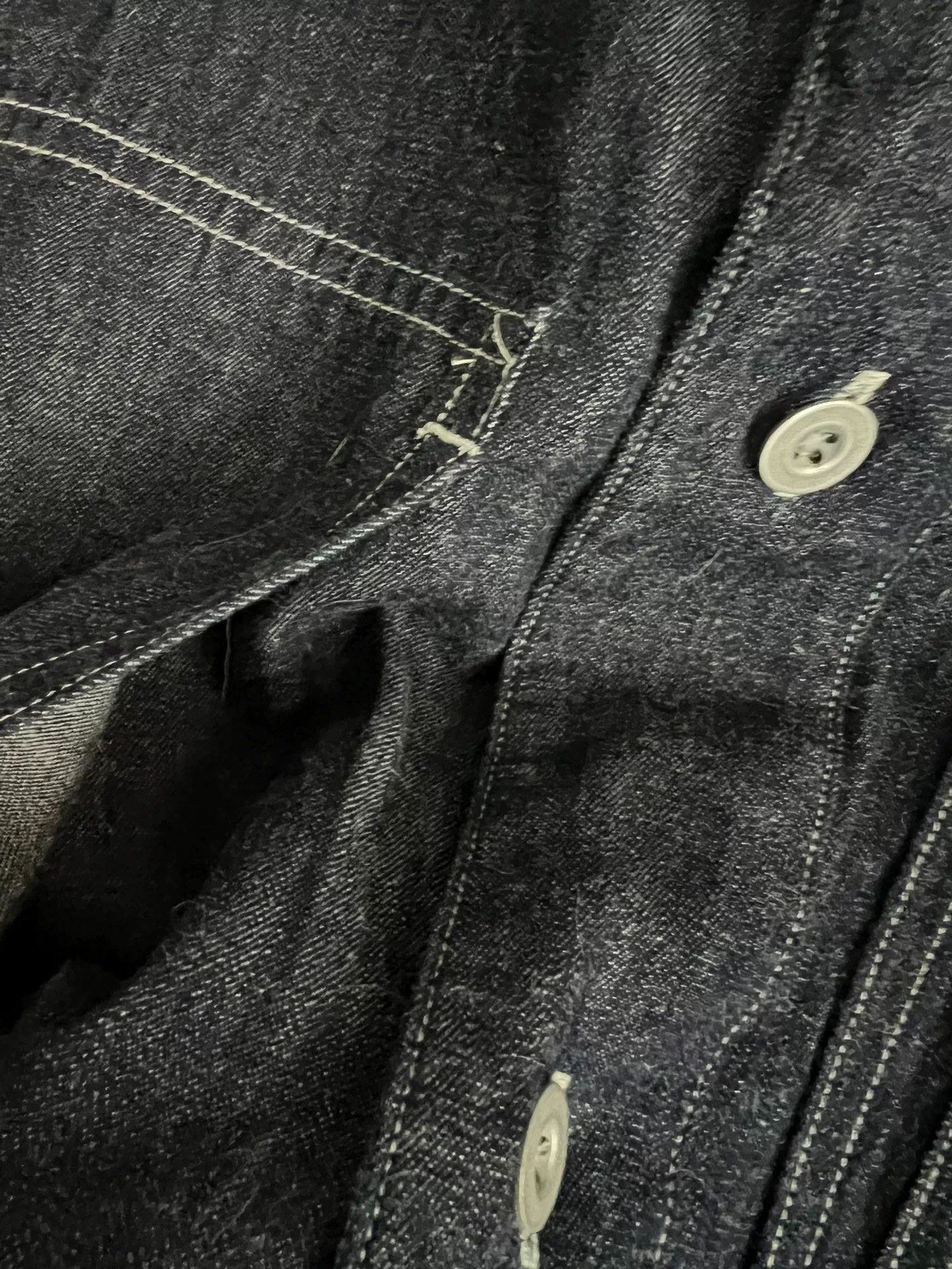 RRL Ralph Lauren Nigel Cabourn Short Sleeve Denim Shirt Size US M / EU 48-50 / 2 - 6 Thumbnail