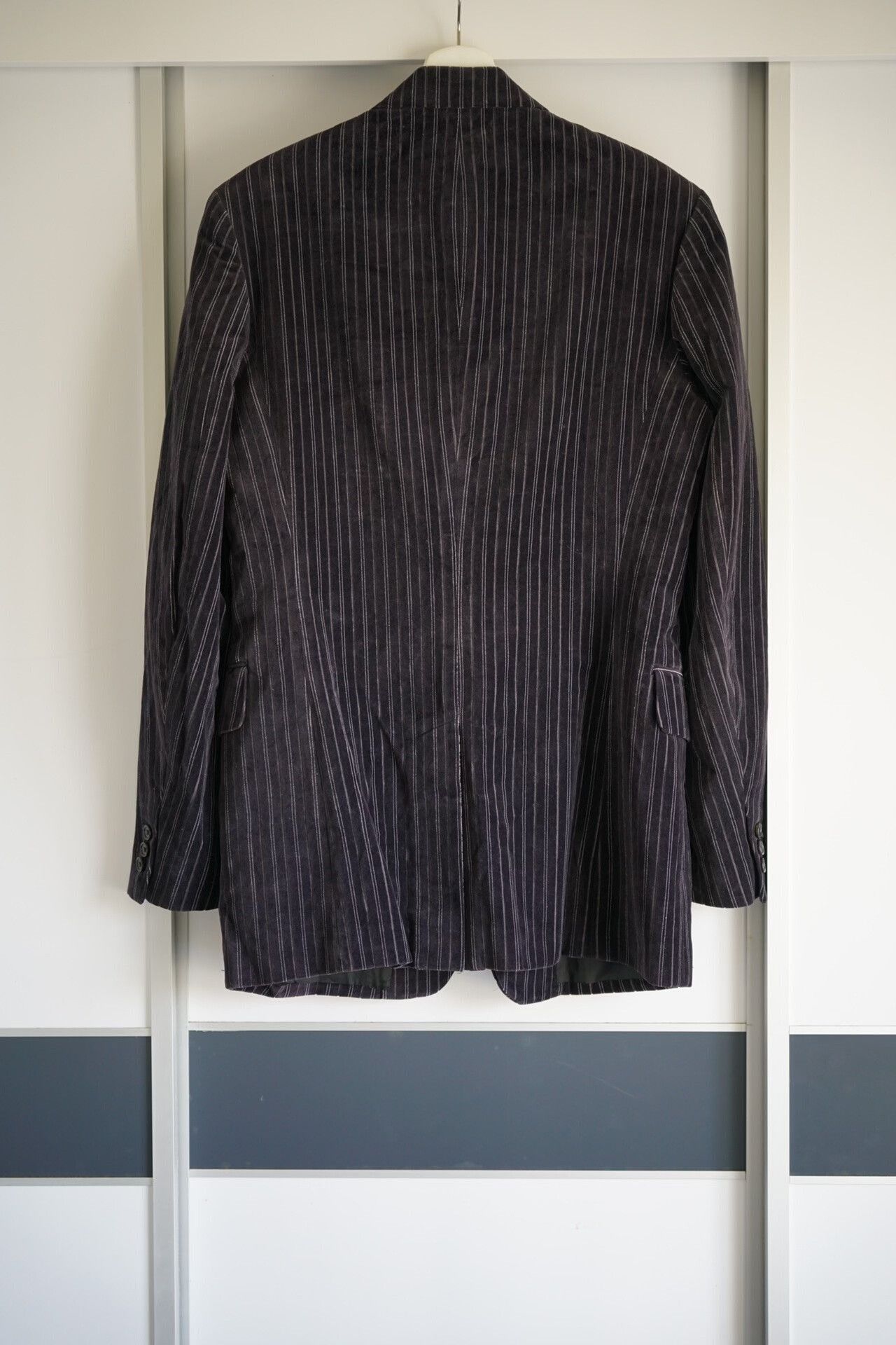 Yohji Yamamoto Yohji Yamamoto Velvet Stripe Suit Size US XL / EU 56 / 4 - 2 Thumbnail