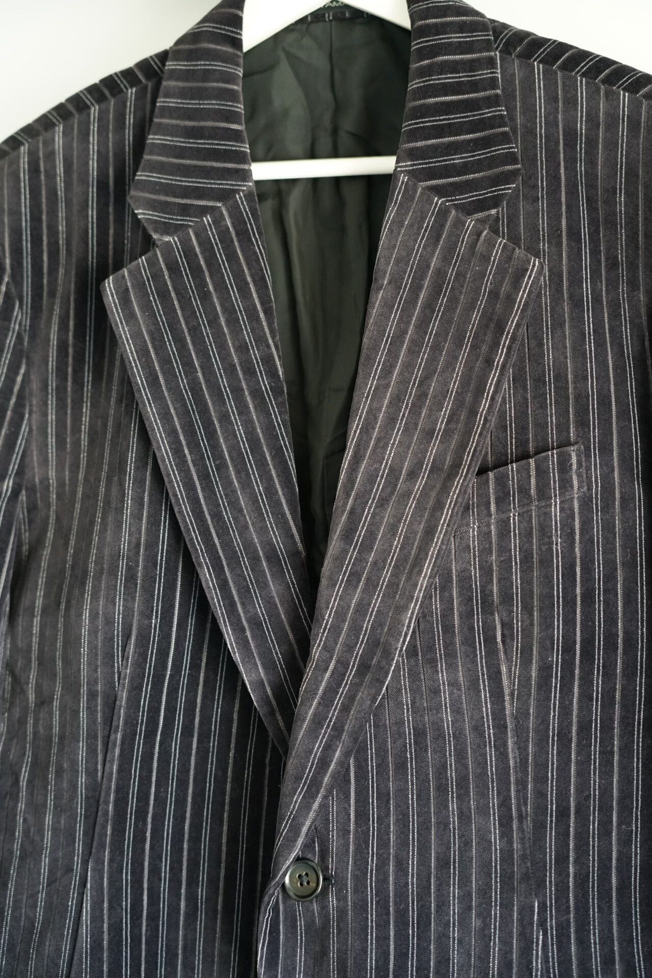 Yohji Yamamoto Yohji Yamamoto Velvet Stripe Suit Size US XL / EU 56 / 4 - 3 Thumbnail