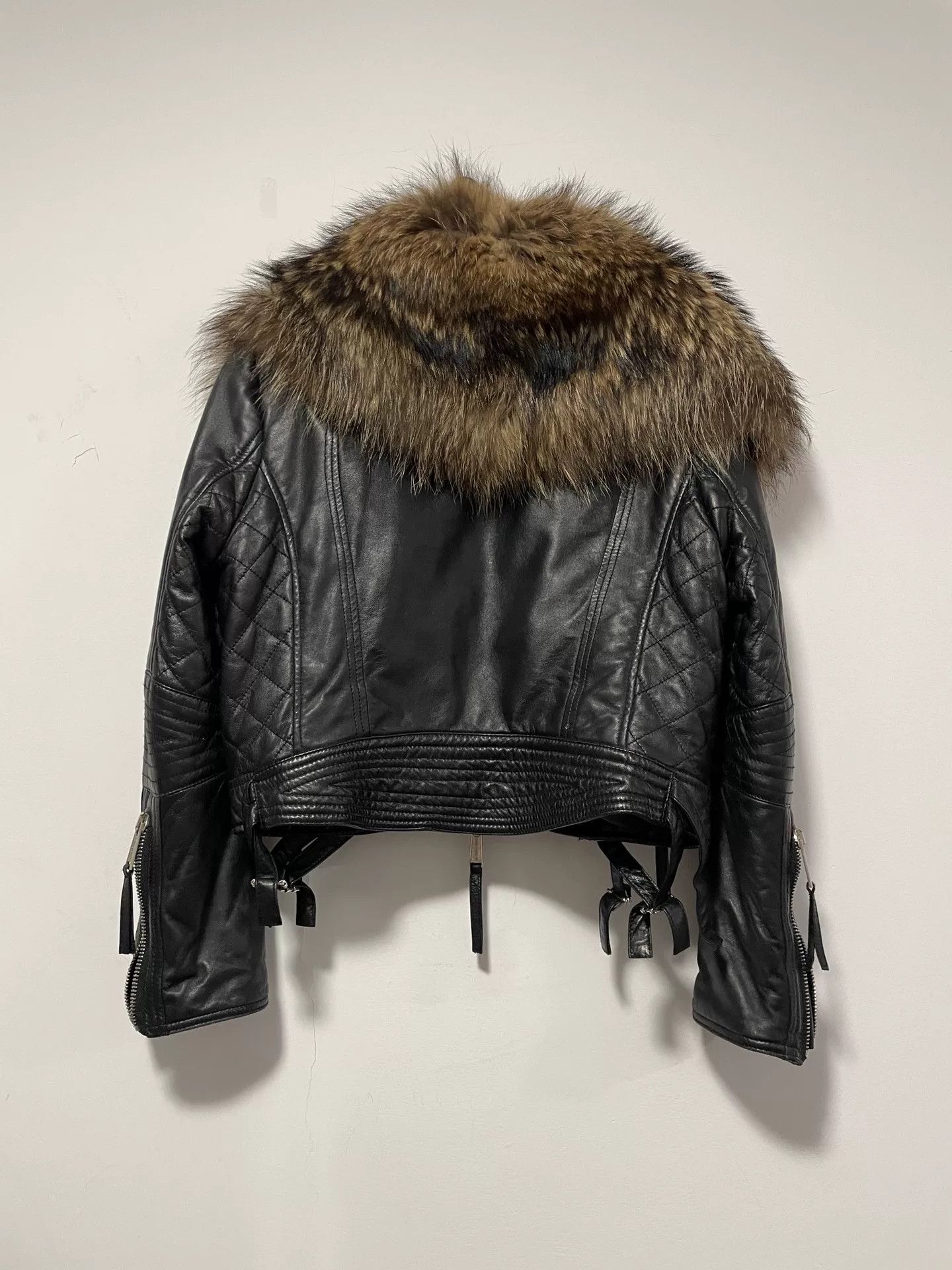 Dsquared2 Dsquared2 Oversized Collar Leather Jacket Size L / US 10 / IT 46 - 2 Thumbnail