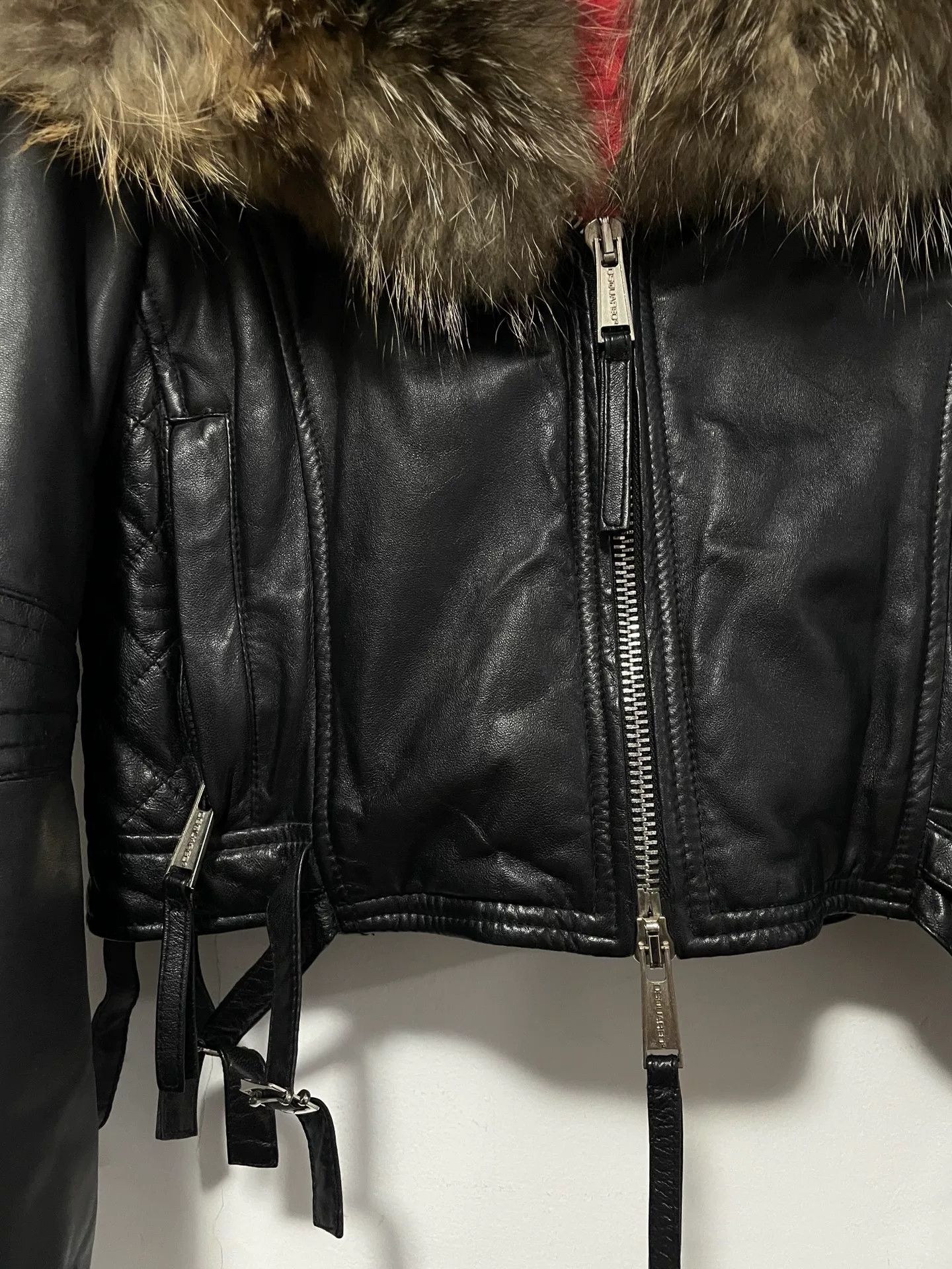 Dsquared2 Dsquared2 Oversized Collar Leather Jacket Size L / US 10 / IT 46 - 4 Thumbnail