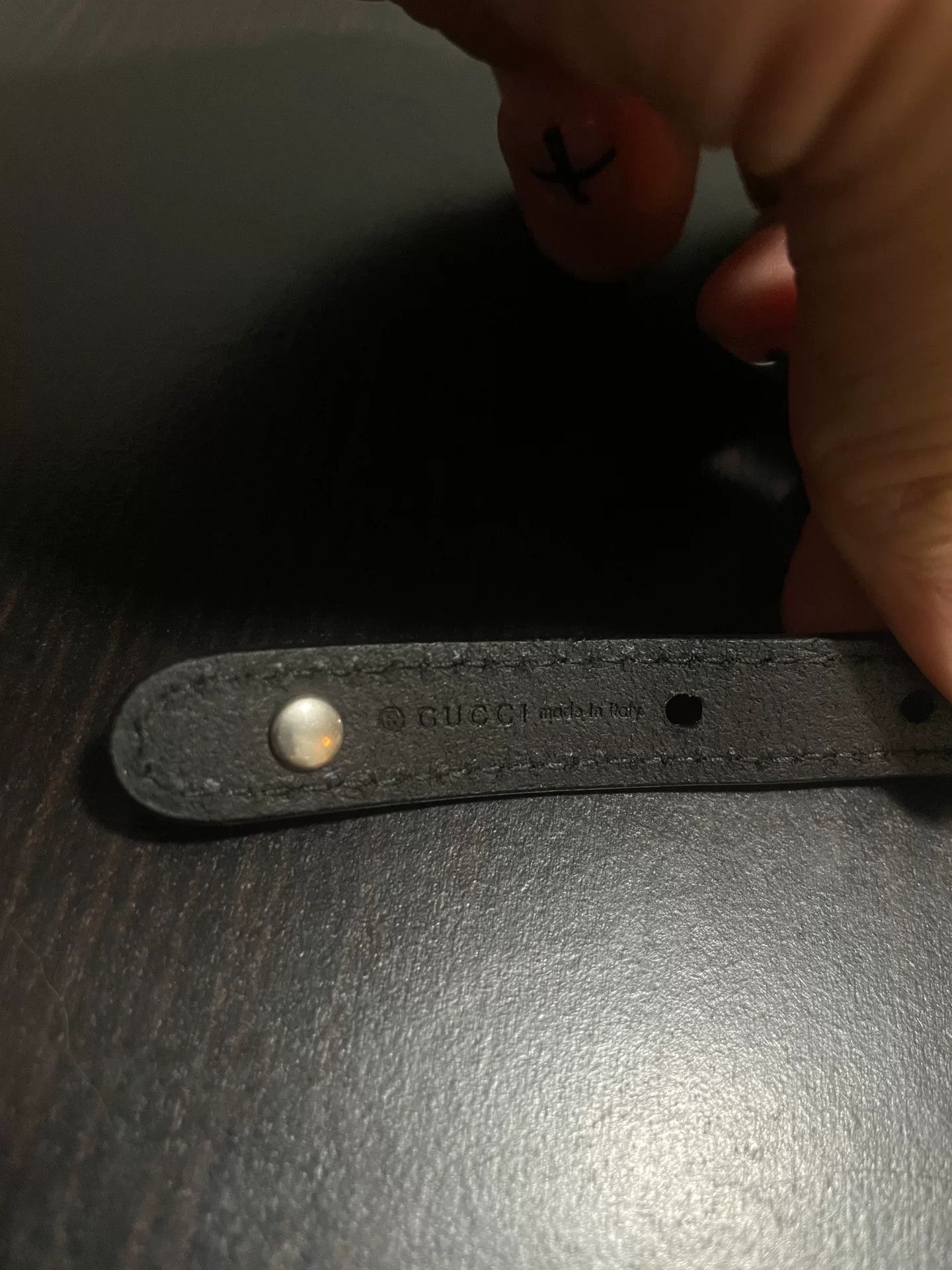 Gucci GUCCI Studded Leather Choker Necklace Size ONE SIZE - 4 Thumbnail