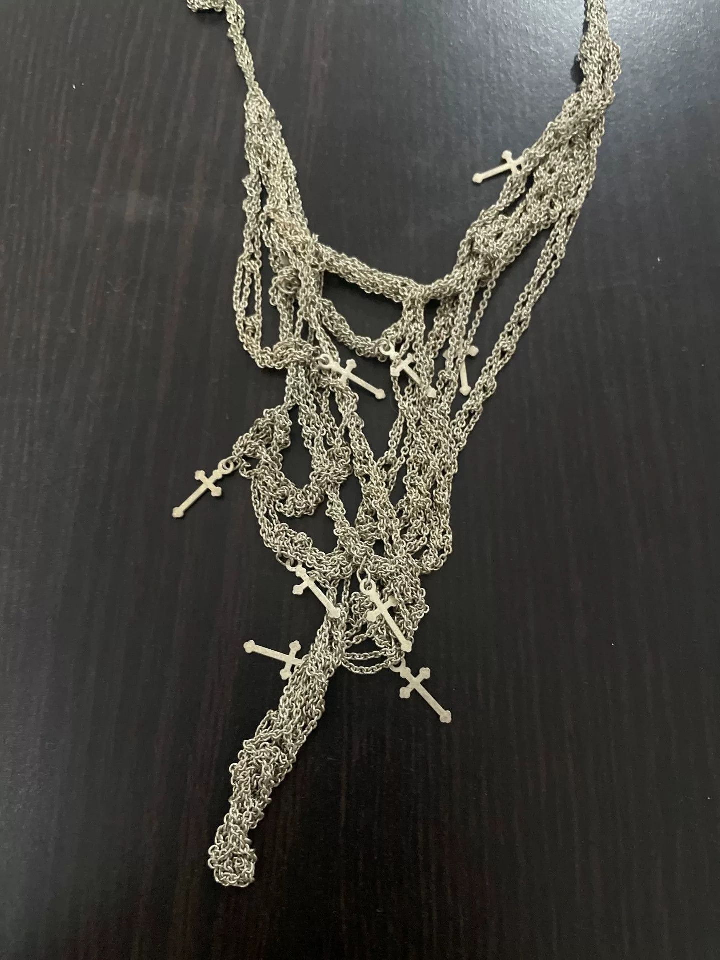 Hysteric Glamour Hysteric Glamour Silver Layered Cross Necklace Size ONE SIZE - 2 Thumbnail