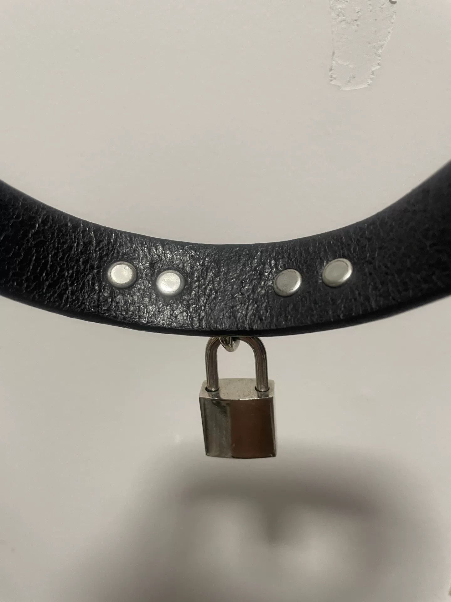 Dsquared2 Dsquared2 Leather Lock Choker Necklace Size ONE SIZE - 3 Thumbnail