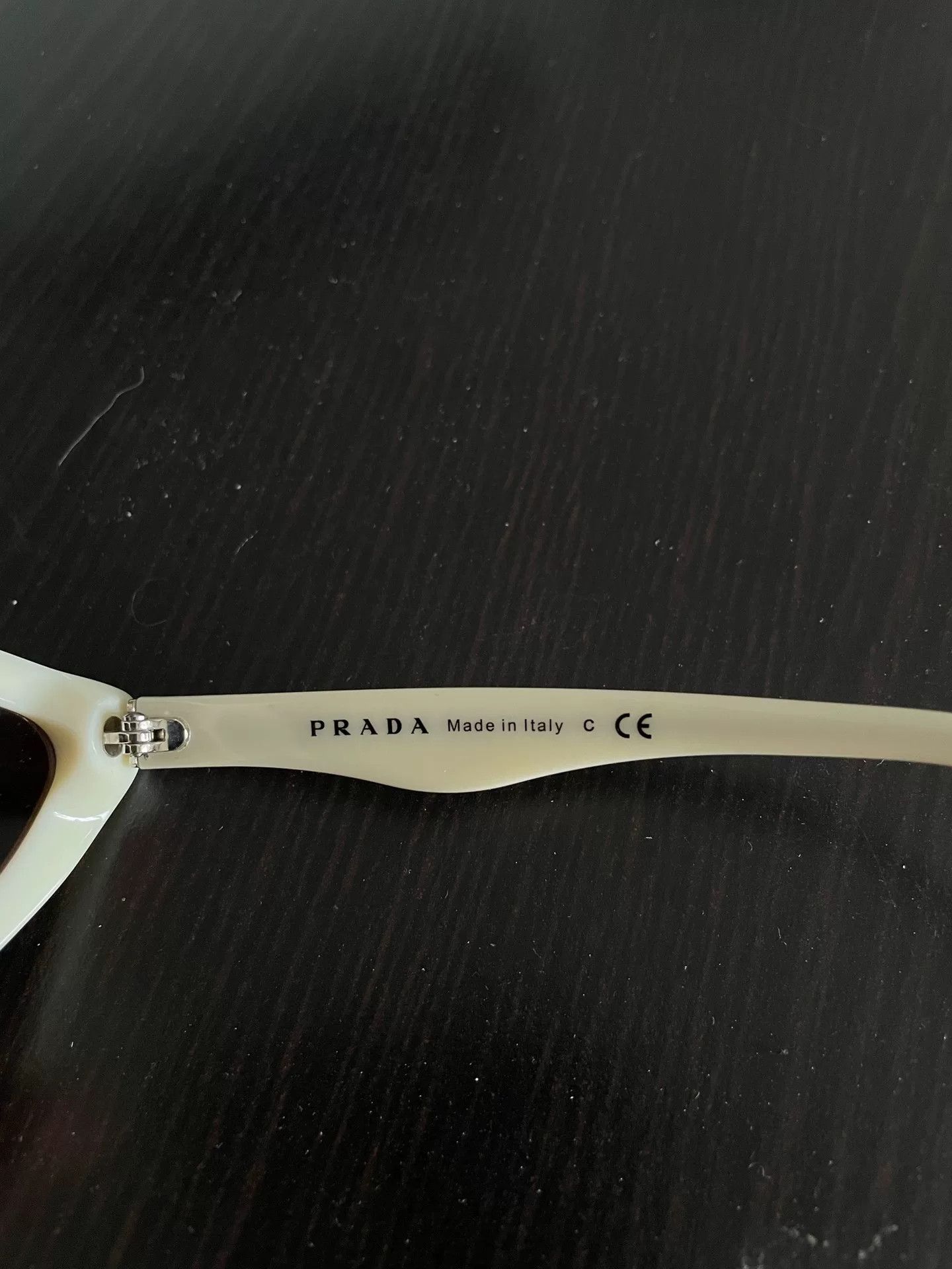 Prada Prada White Asymmetric Sunglasses Size ONE SIZE - 4 Thumbnail