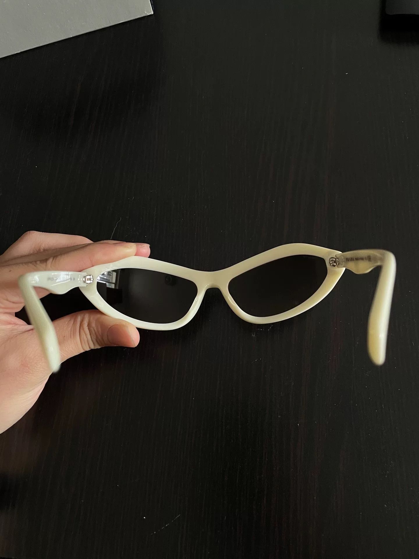 Prada Prada White Asymmetric Sunglasses Size ONE SIZE - 3 Thumbnail
