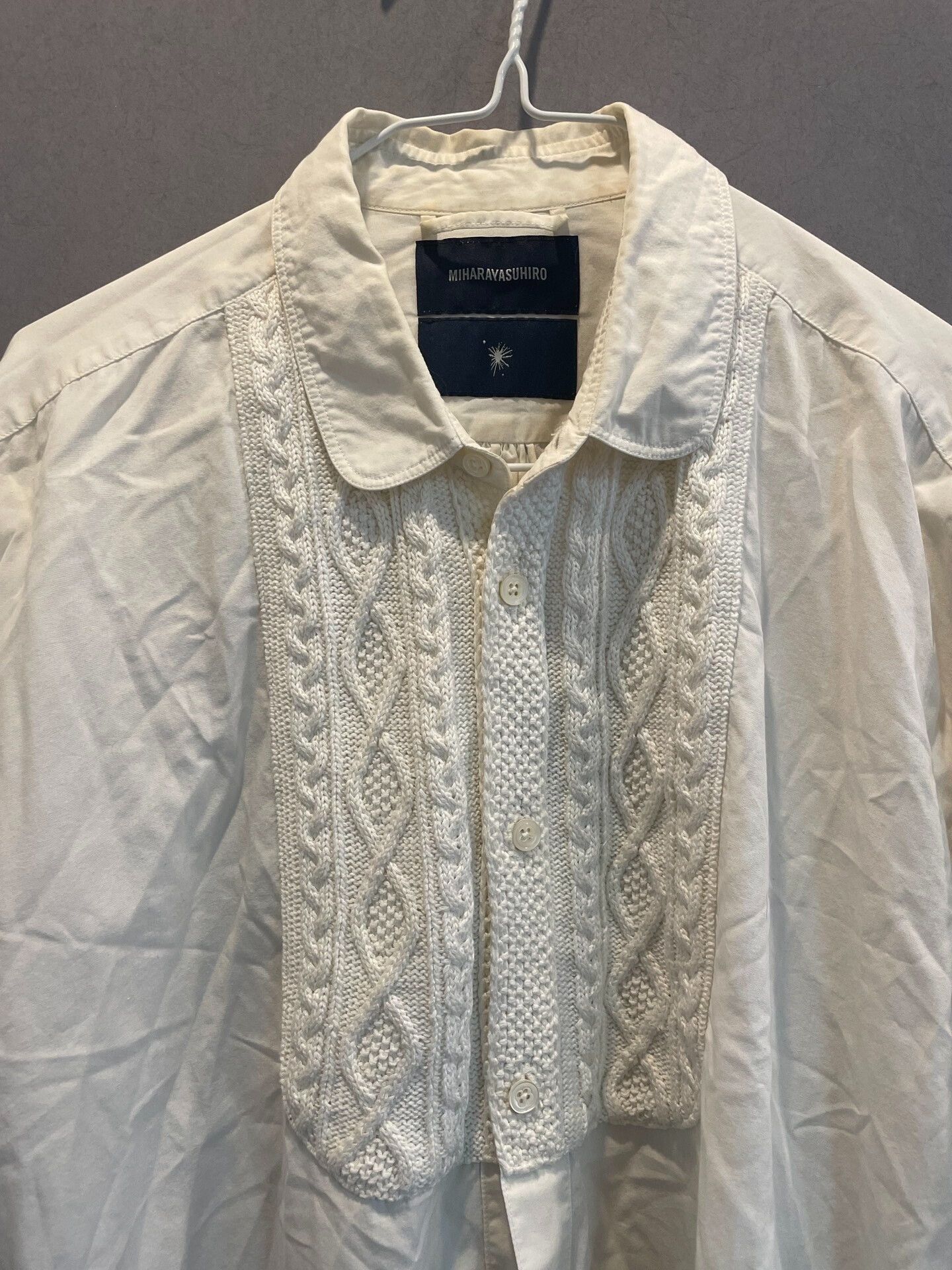 Maison MIHARA YASUHIRO Elegant White Woven Shirt by Miharayasuhiro Size XXL / US 16-18 / IT 52-54 - 3 Thumbnail