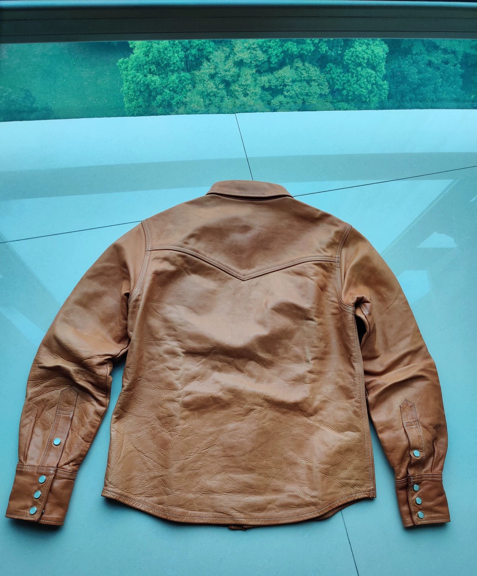 California Republic California Bear Leather Shirt Size 36 Size US M / EU 48-50 / 2 - 2 Thumbnail