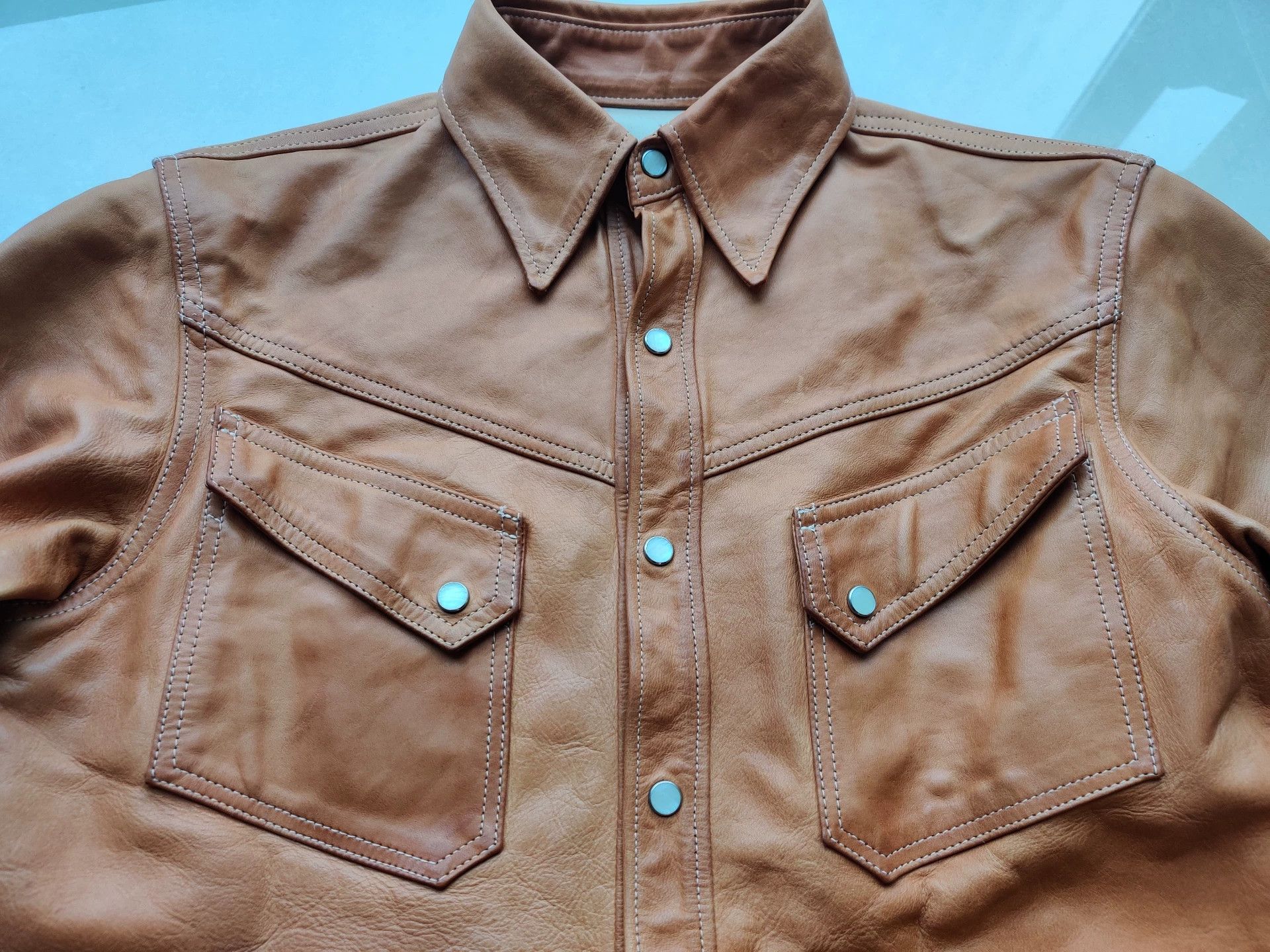 California Republic California Bear Leather Shirt Size 36 Size US M / EU 48-50 / 2 - 3 Thumbnail