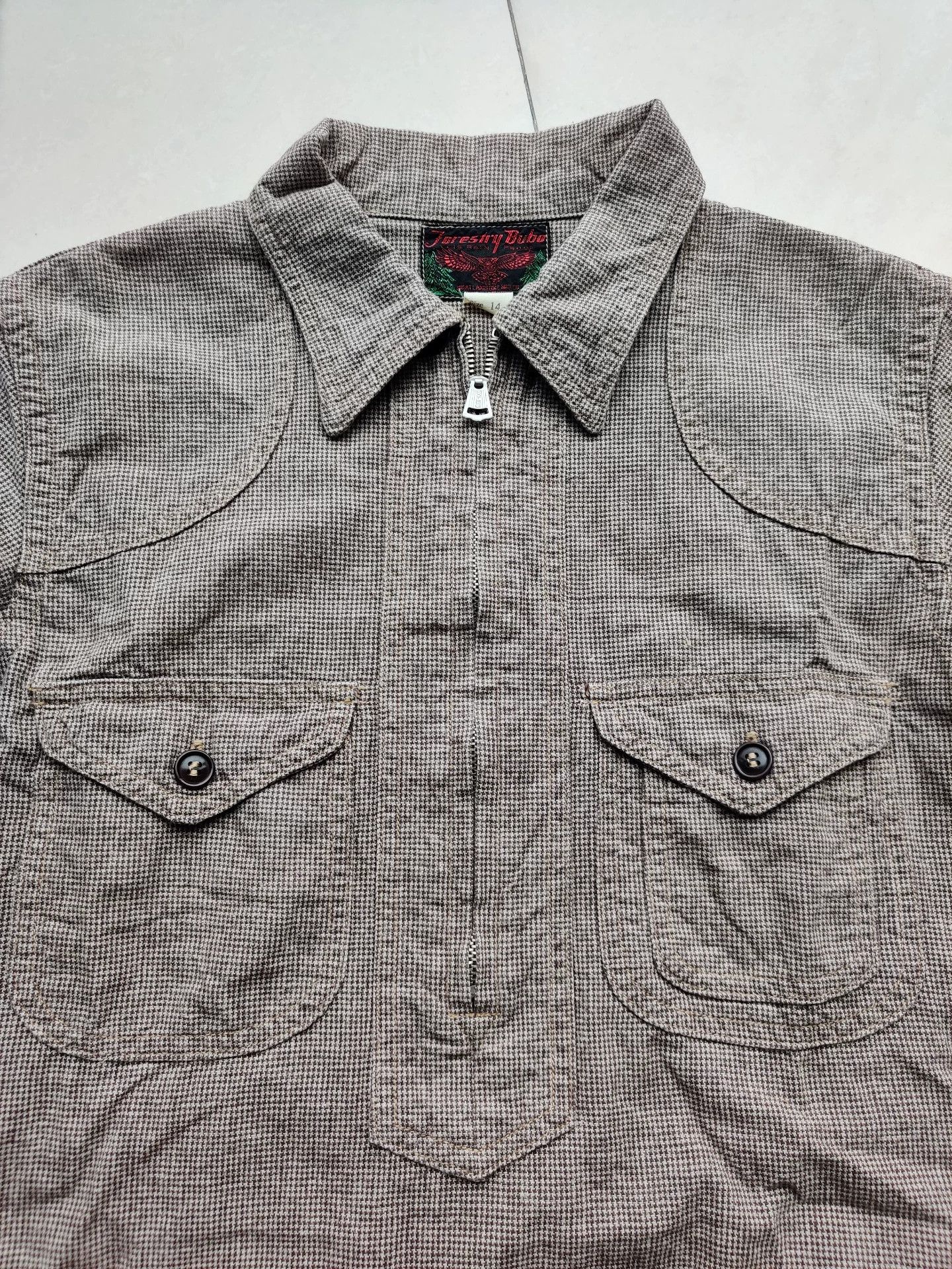 Freewheelers Stylish Checked Shirt with Zipper Detail Size US M / EU 48-50 / 2 - 5 Thumbnail