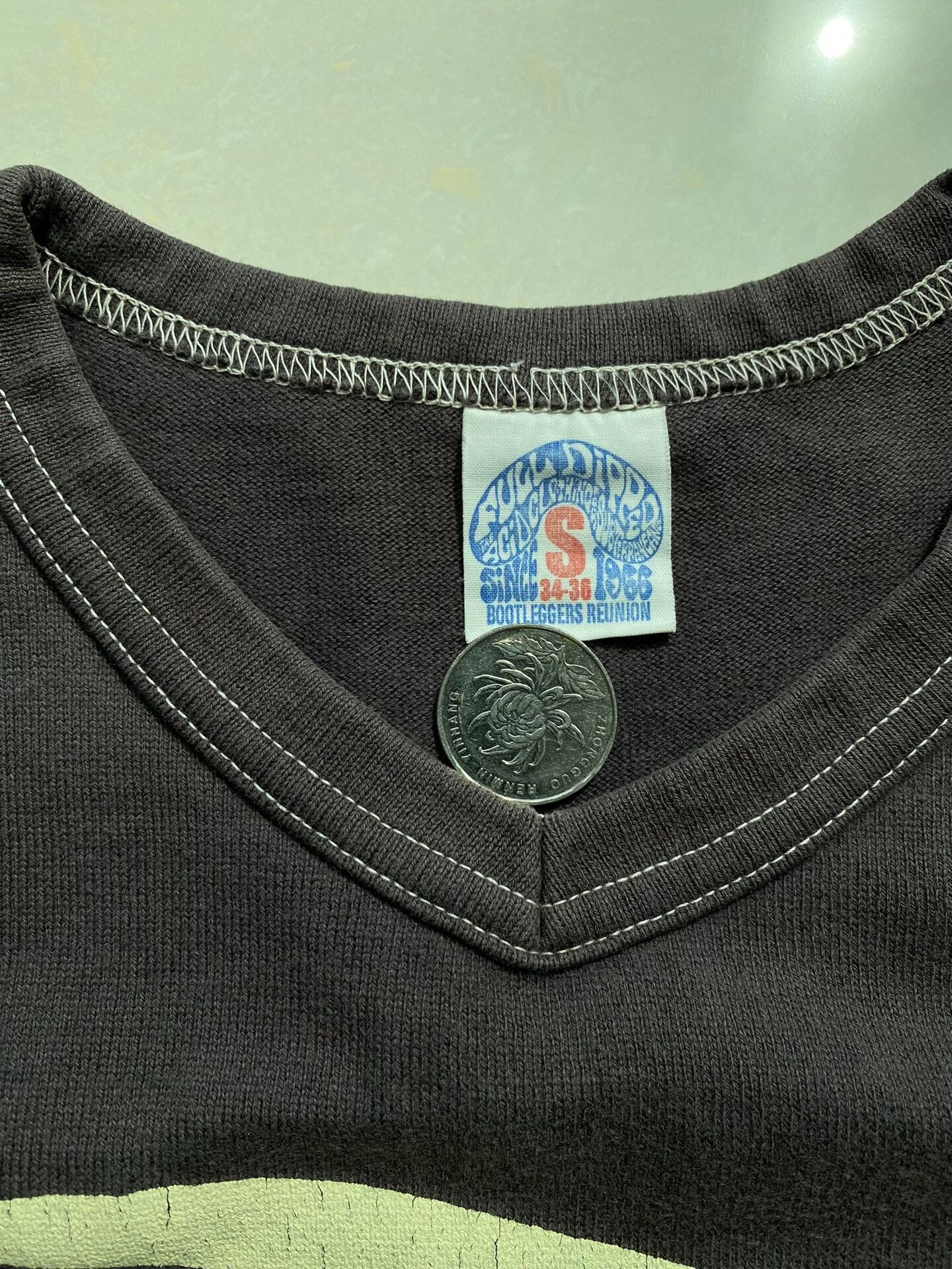 Freewheelers Short Sleeve Tee with V-Neck Design Size US S / EU 44-46 / 1 - 3 Thumbnail