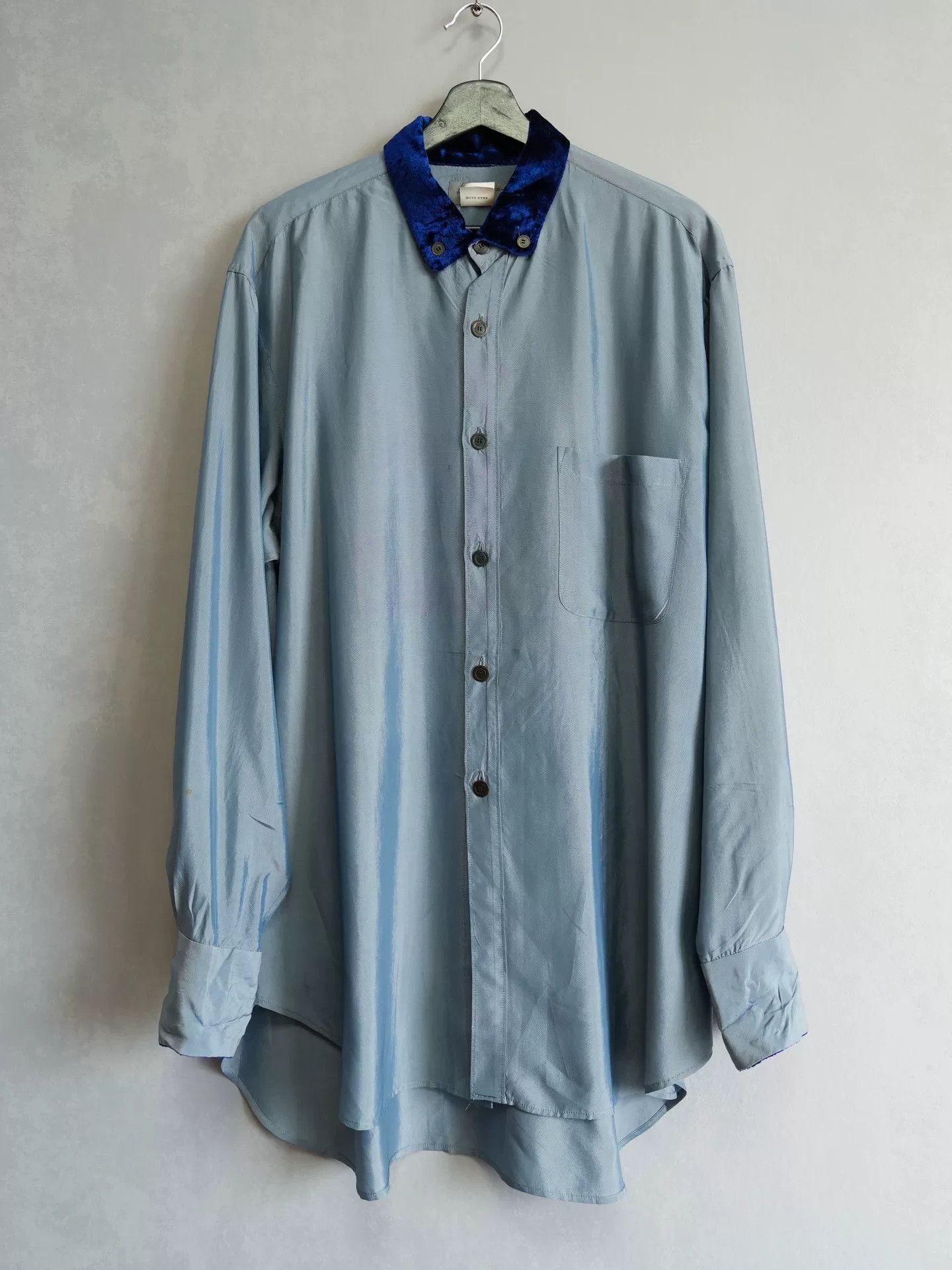 Yohji Yamamoto Yohji Yamamoto Velvet-Collar Shirt Size US XS / EU 42 / 0 - 2 Thumbnail