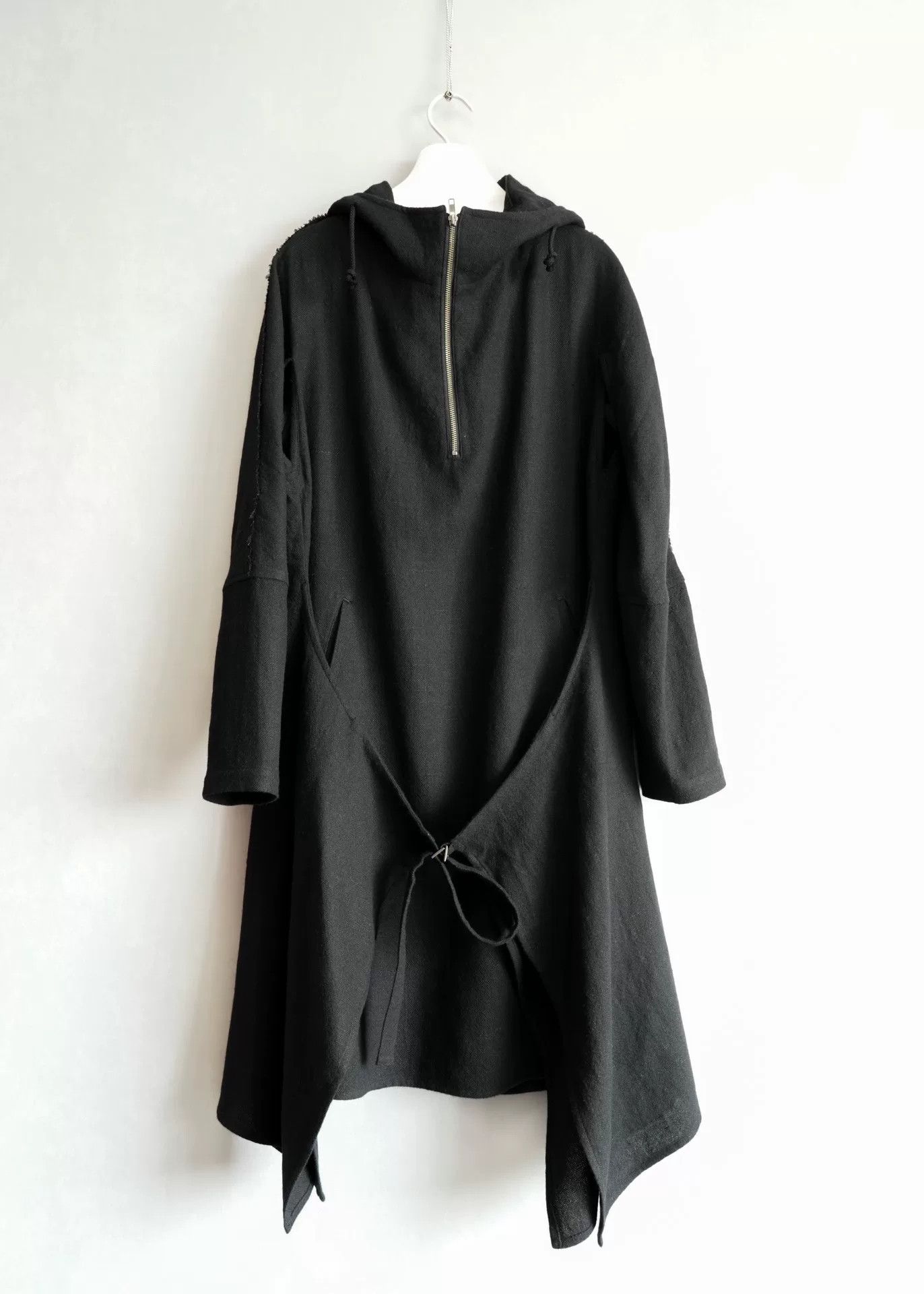 Yohji Yamamoto Yohji Yamamoto Black Hooded Coat Size S / US 4 / IT 40 - 4 Thumbnail