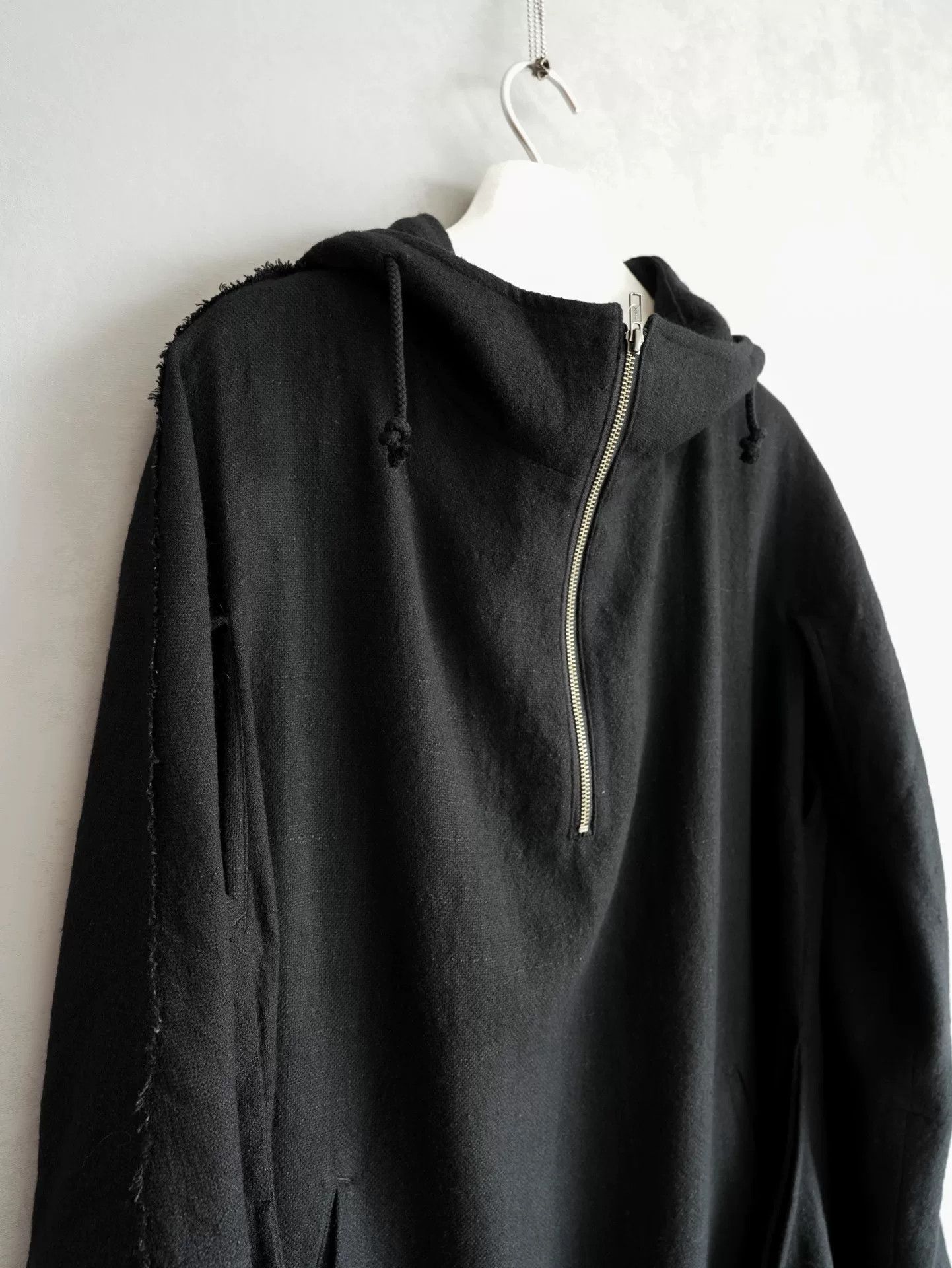 Yohji Yamamoto Yohji Yamamoto Black Hooded Coat Size S / US 4 / IT 40 - 6 Thumbnail