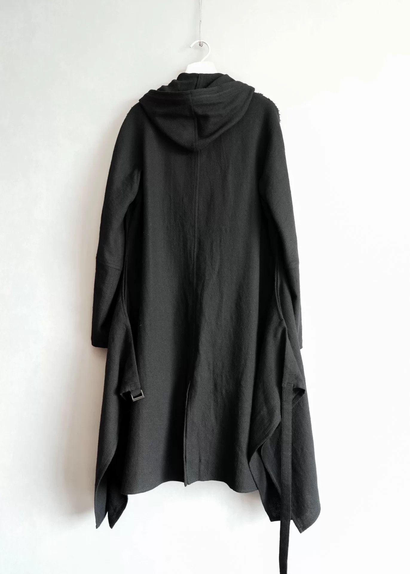 Yohji Yamamoto Yohji Yamamoto Black Hooded Coat Size S / US 4 / IT 40 - 2 Thumbnail