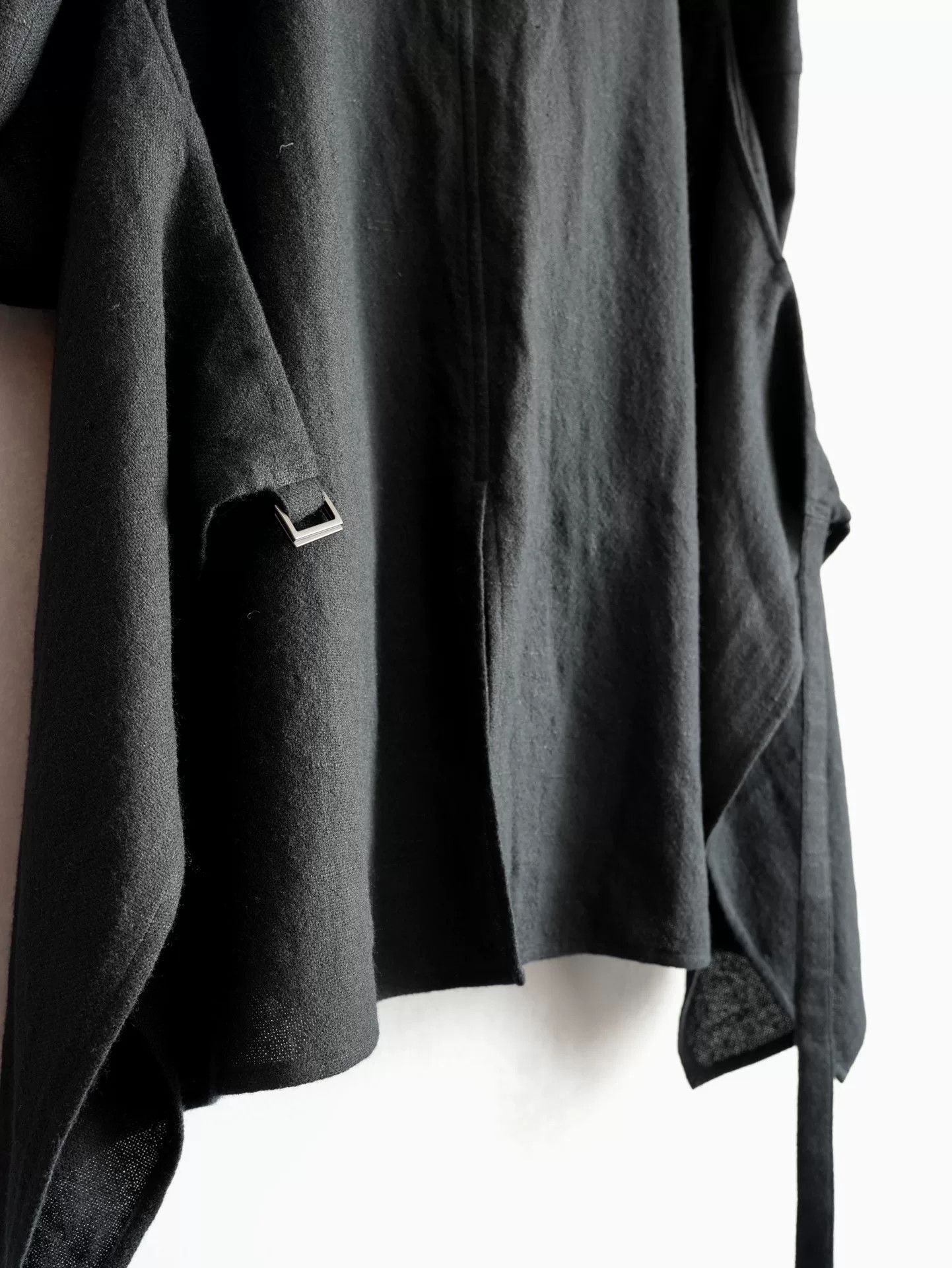Yohji Yamamoto Yohji Yamamoto Black Hooded Coat Size S / US 4 / IT 40 - 3 Thumbnail