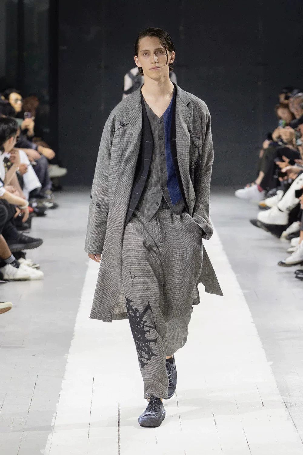 Yohji Yamamoto Yohji Yamamoto Houndstooth Pattern Coat Size US L / EU 52-54 / 3 - 2 Thumbnail