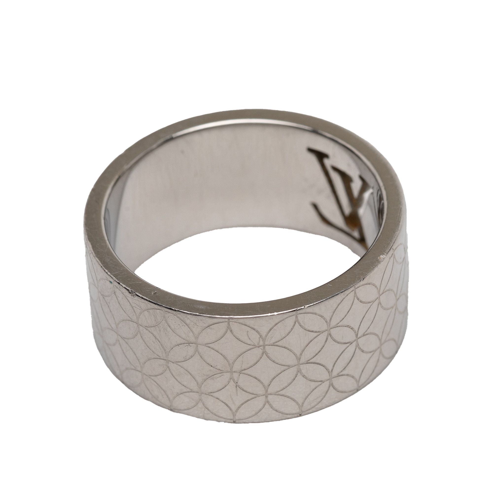 Louis Vuitton Louis Vuitton Stainless Steel LV Champs Elysees Ring L Size ONE SIZE - 6 Thumbnail