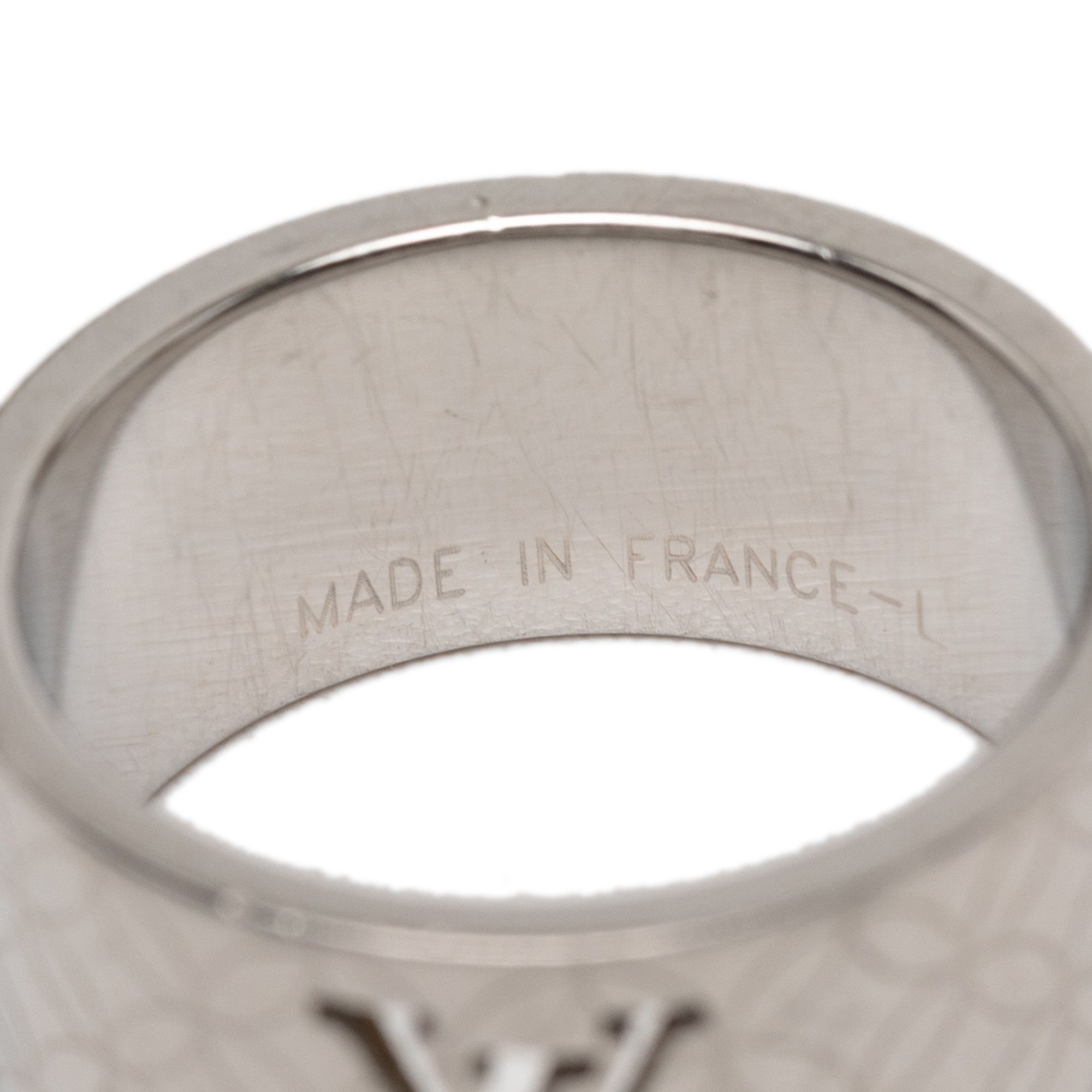 Louis Vuitton Louis Vuitton Stainless Steel LV Champs Elysees Ring L Size ONE SIZE - 4 Thumbnail