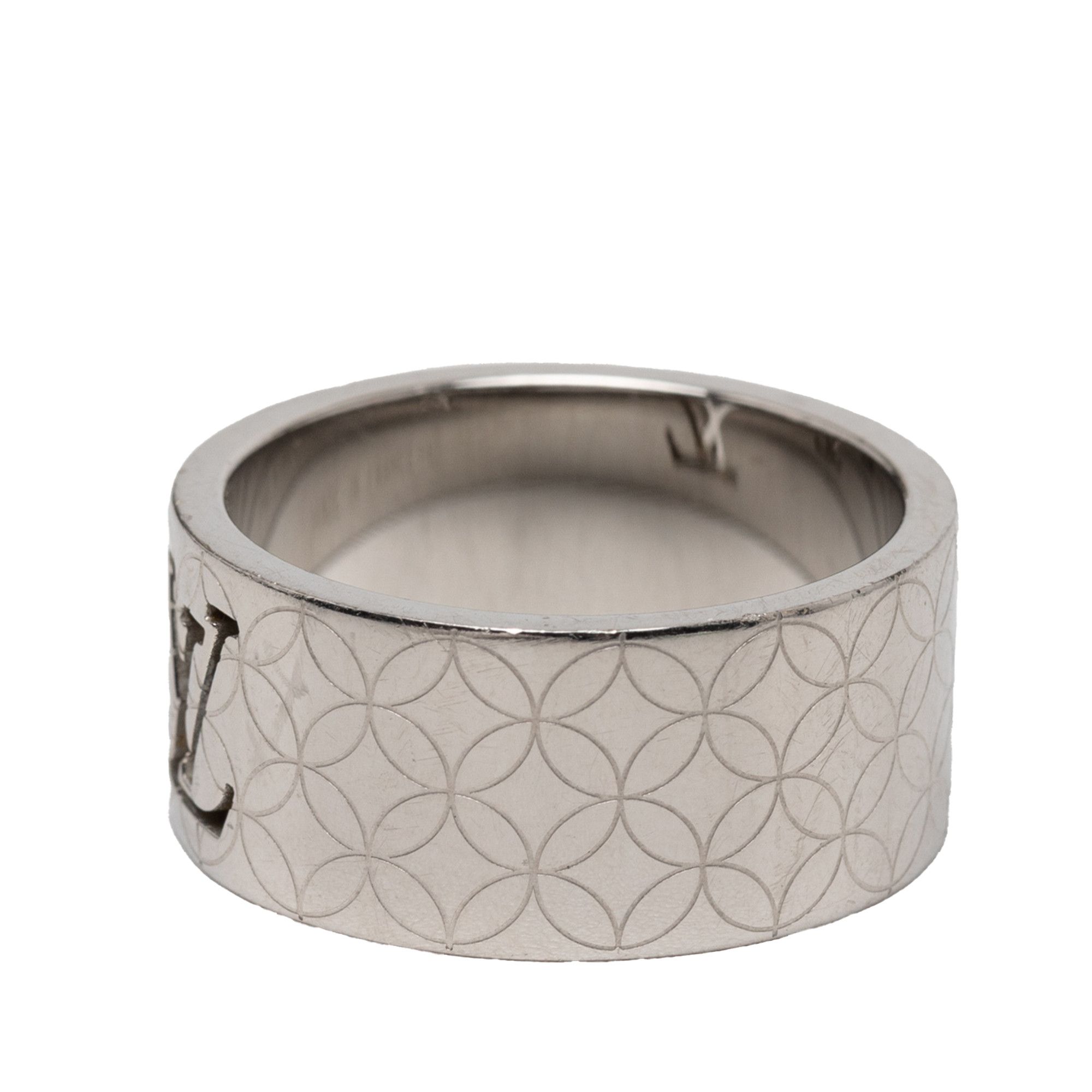 Louis Vuitton Louis Vuitton Stainless Steel LV Champs Elysees Ring L Size ONE SIZE - 2 Thumbnail
