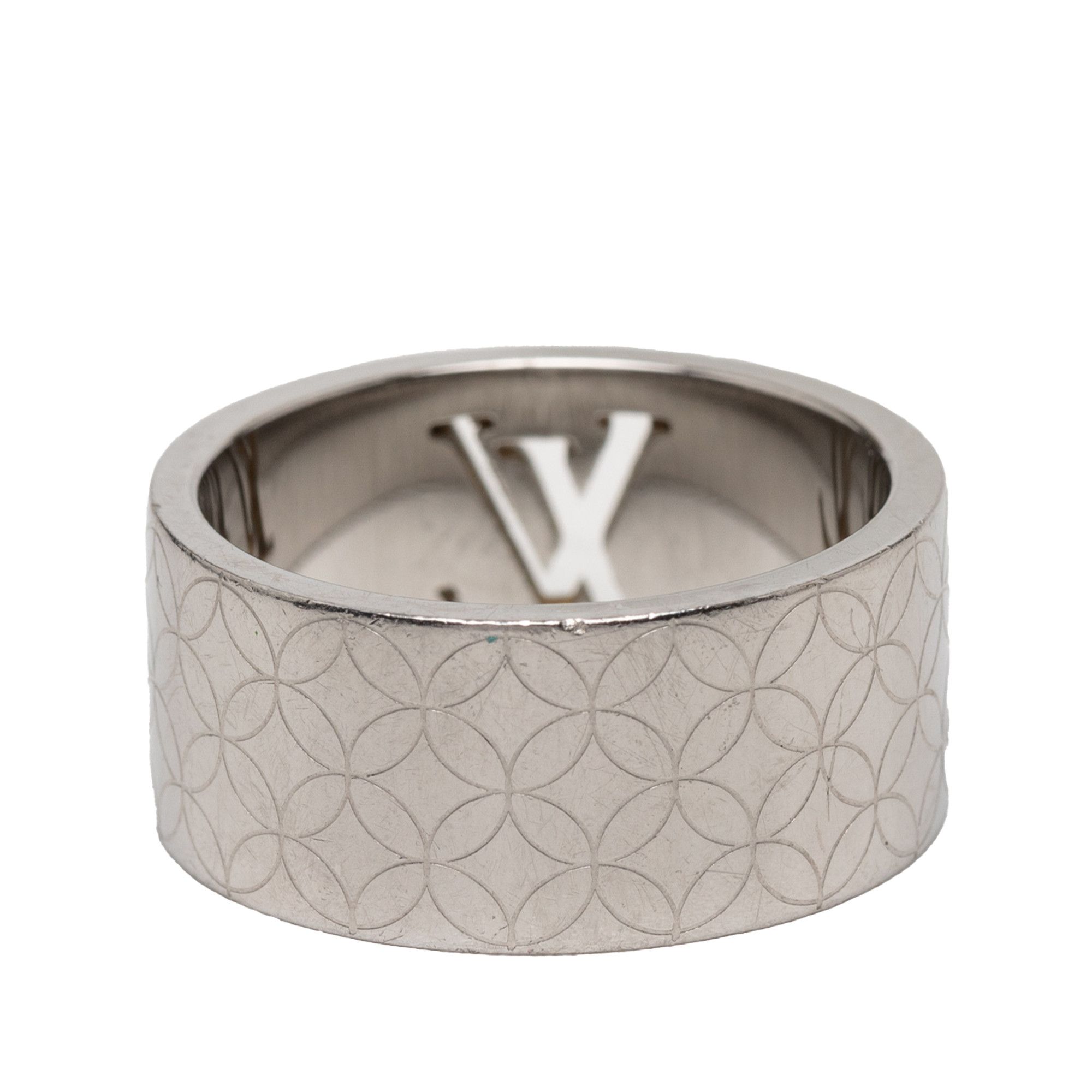 Louis Vuitton Louis Vuitton Stainless Steel LV Champs Elysees Ring L Size ONE SIZE - 3 Thumbnail