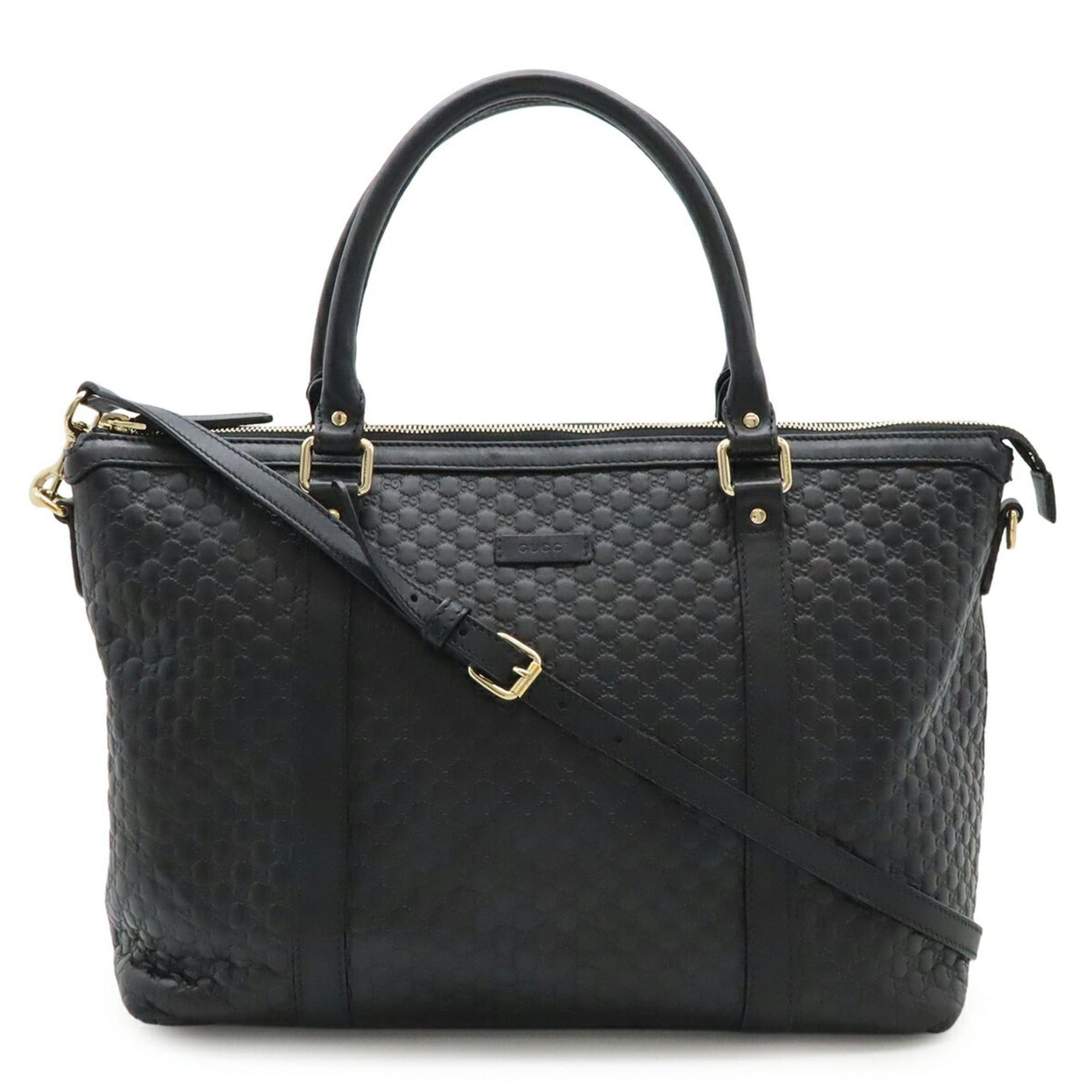 Gucci GUCCI Micro Guccissima Tote Bag Shoulder Leather Black 449655 Size ONE SIZE - 2 Thumbnail