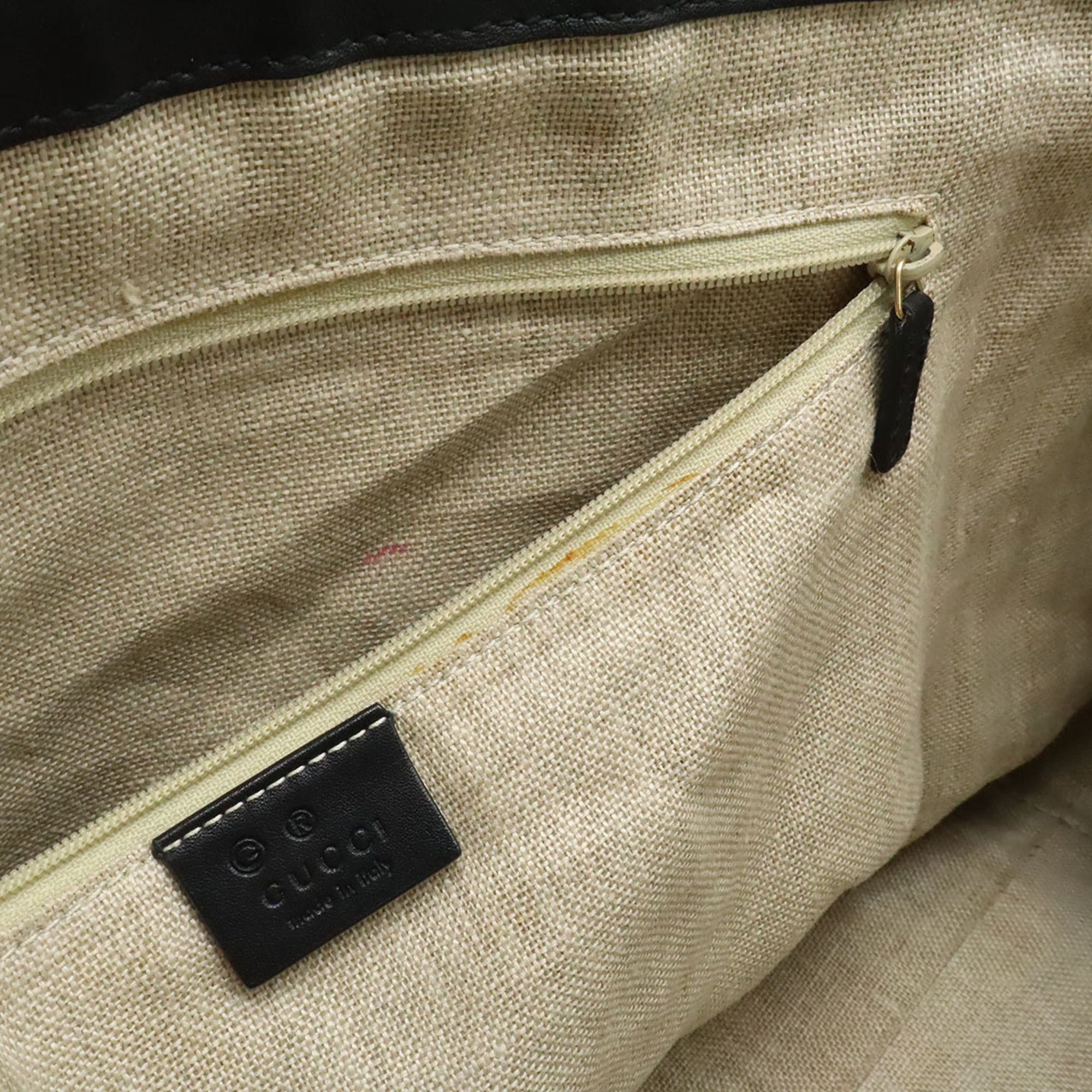 Gucci GUCCI Micro Guccissima Tote Bag Shoulder Leather Black 449655 Size ONE SIZE - 8 Thumbnail