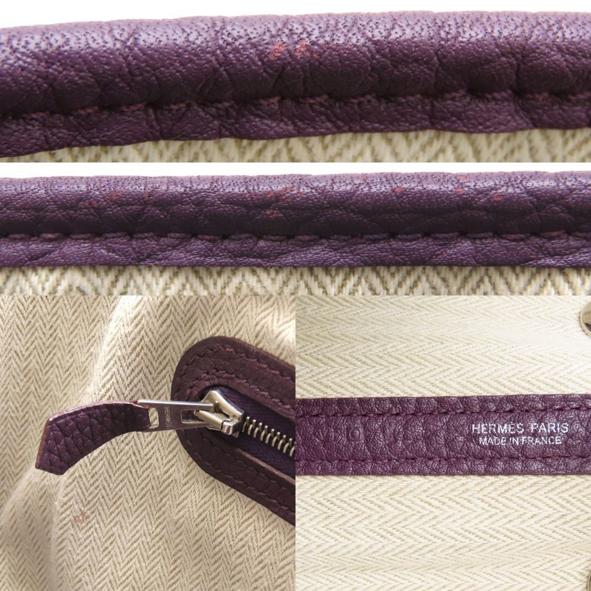 Hermes HERMES Garden Party TPM X Stamp 2016 Negonda Cassis Handbag for Women 353031 Size ONE SIZE - 7 Thumbnail