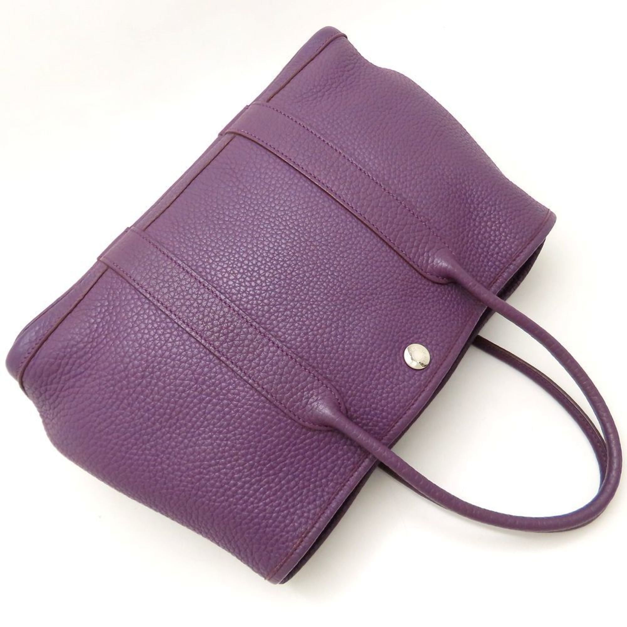 Hermes HERMES Garden Party TPM X Stamp 2016 Negonda Cassis Handbag for Women 353031 Size ONE SIZE - 4 Thumbnail
