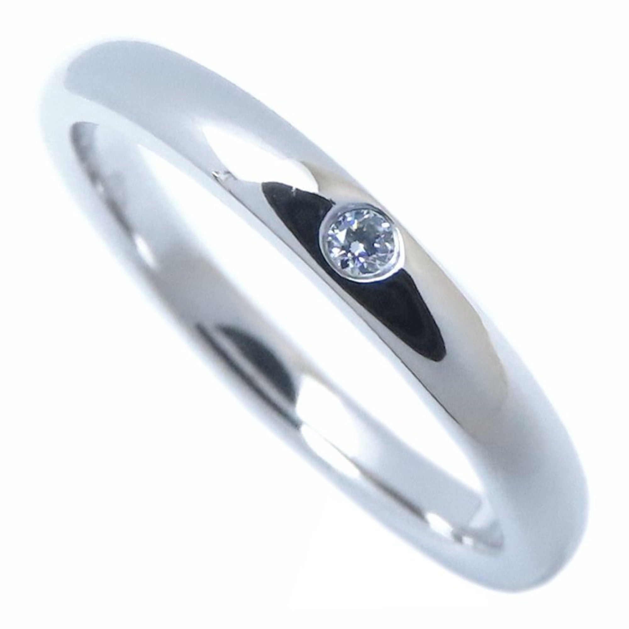 Tiffany & Co. TIFFANY & Co. Elsa Peretti Stacking Band Ring with Diamond, Pt950 Platinum, Women's, 294751 Size ONE SIZE - 2 Thumbnail