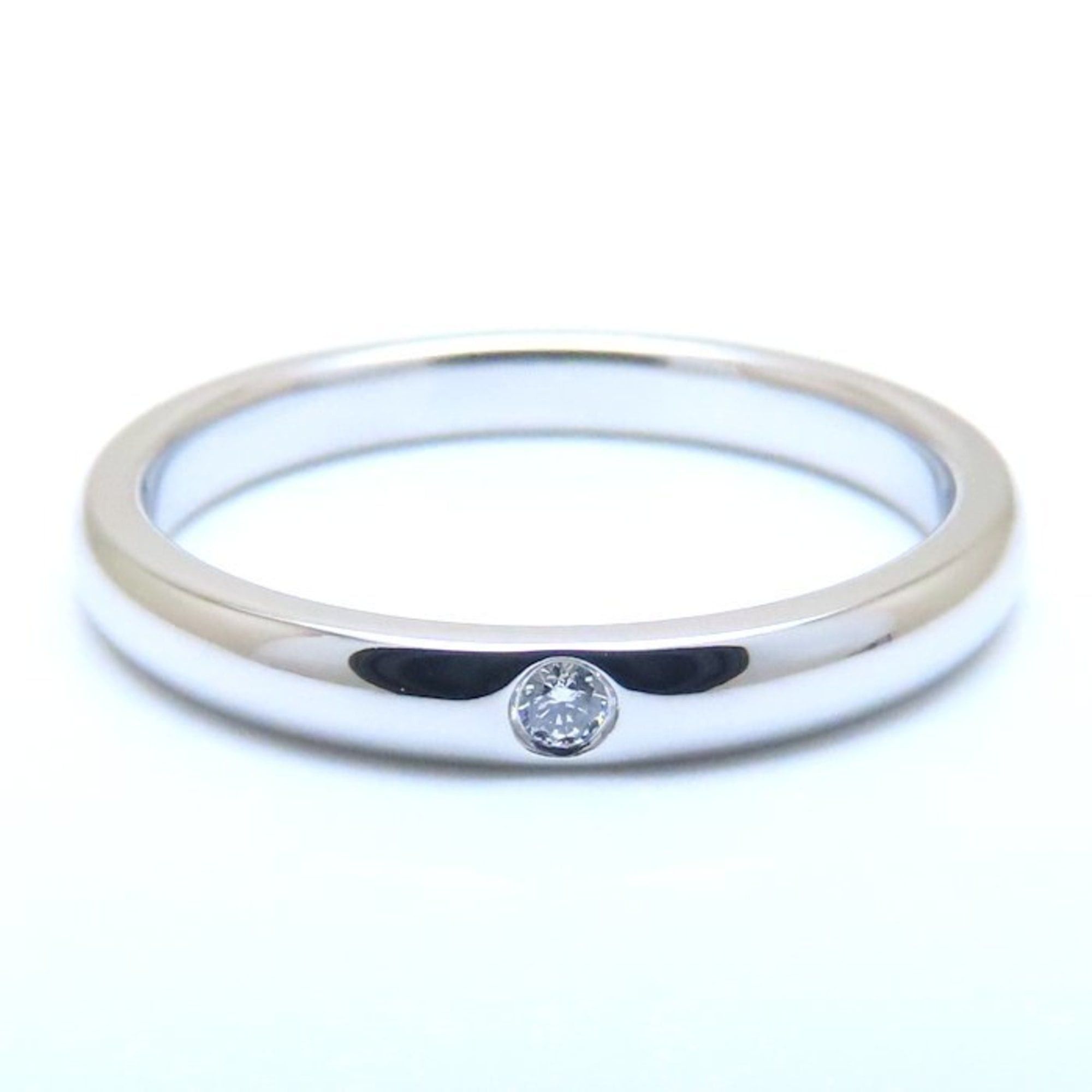 Tiffany & Co. TIFFANY & Co. Elsa Peretti Stacking Band Ring with Diamond, Pt950 Platinum, Women's, 294751 Size ONE SIZE - 4 Thumbnail