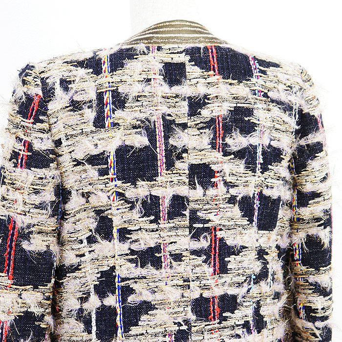 Other Other HIROKO KOSHINO Metallic Tweed Collarless Jacket Textile Outerwear DUTY FREE for USA Size ONE SIZE - 15 Thumbnail