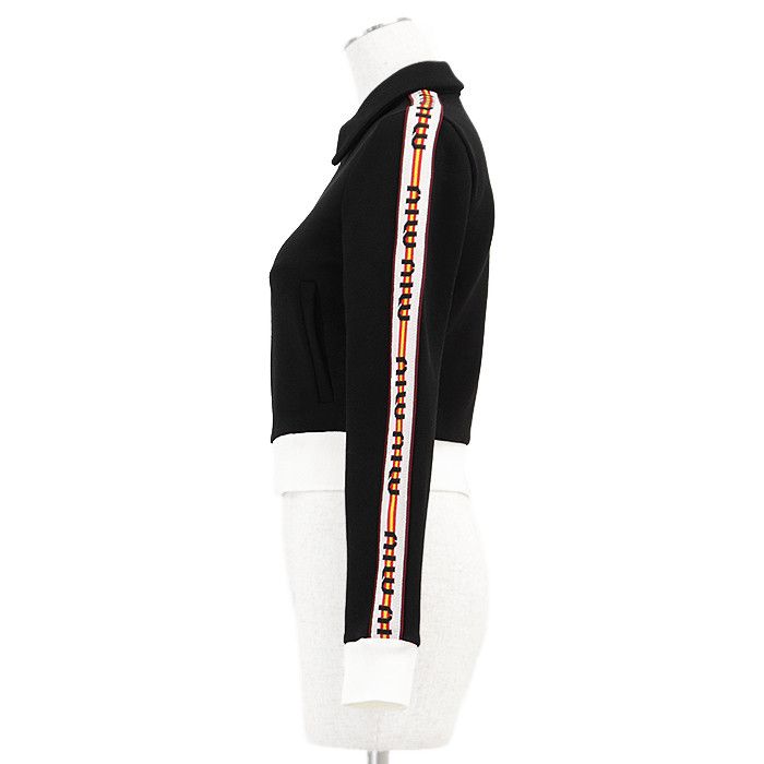 Miu Miu Miu Miu Miu Miu Jersey Cropped Jacket Cotton Polyamide Jacket Textile Outerwear DUTY FREE for USA Size ONE SIZE - 6 Thumbnail