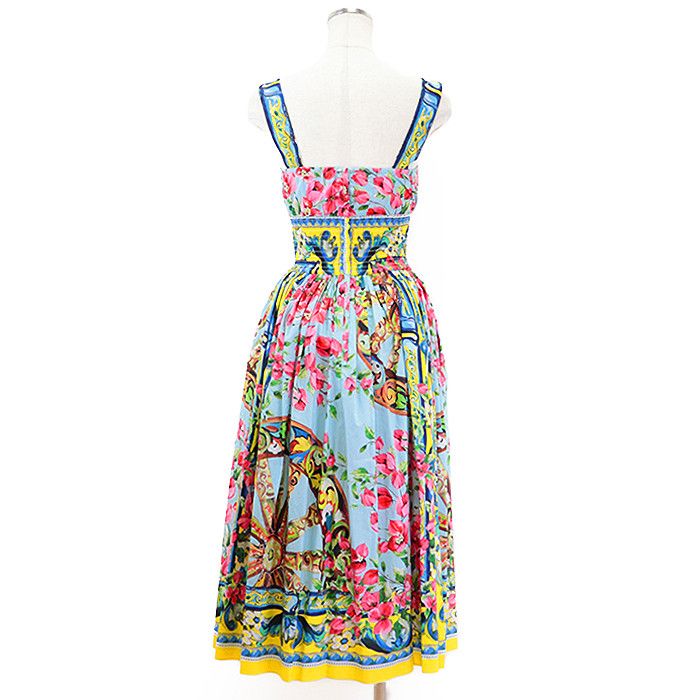 Dolce & Gabbana Dolce & Gabbana Dolce&Gabbana Cotton Dress Textile Dresses F6JS7T DUTY FREE for USA Size ONE SIZE - 6 Thumbnail