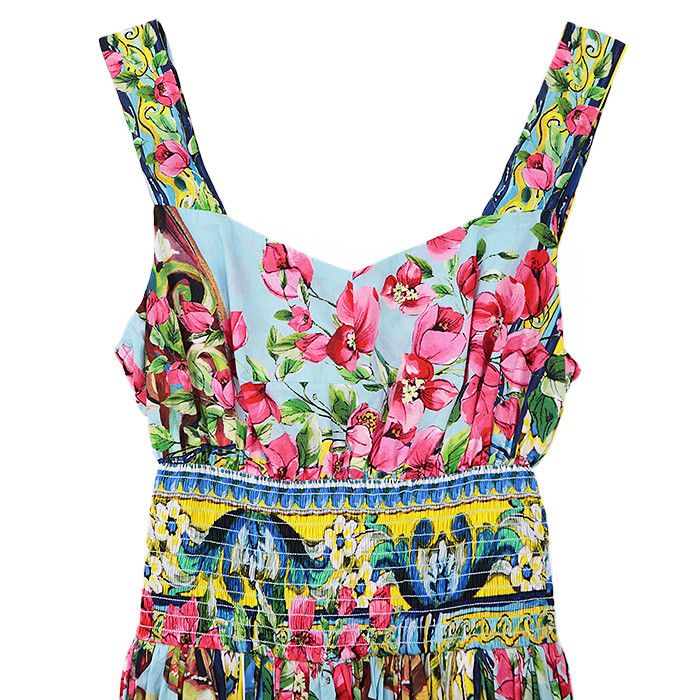 Dolce & Gabbana Dolce & Gabbana Dolce&Gabbana Cotton Dress Textile Dresses F6JS7T DUTY FREE for USA Size ONE SIZE - 12 Thumbnail
