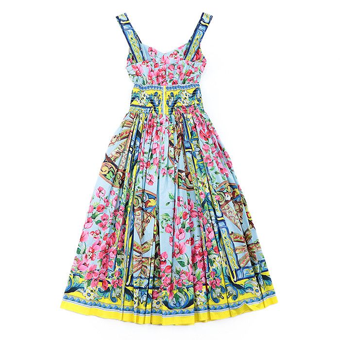 Dolce & Gabbana Dolce & Gabbana Dolce&Gabbana Cotton Dress Textile Dresses F6JS7T DUTY FREE for USA Size ONE SIZE - 14 Thumbnail