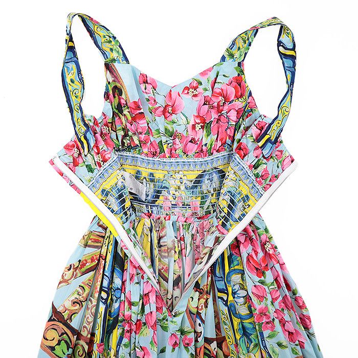 Dolce & Gabbana Dolce & Gabbana Dolce&Gabbana Cotton Dress Textile Dresses F6JS7T DUTY FREE for USA Size ONE SIZE - 13 Thumbnail