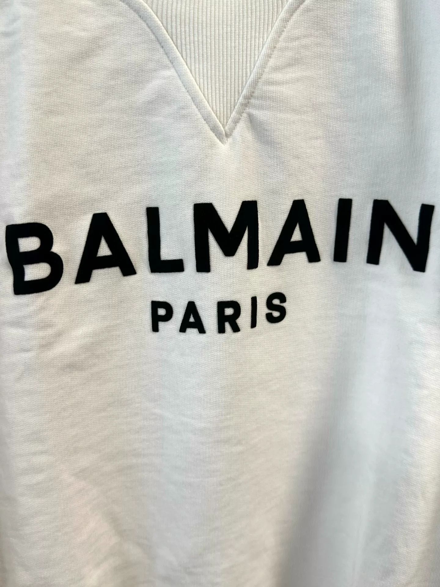 Balmain balmain white logo sweatshirt with plush texture Size US M / EU 48-50 / 2 - 2 Thumbnail