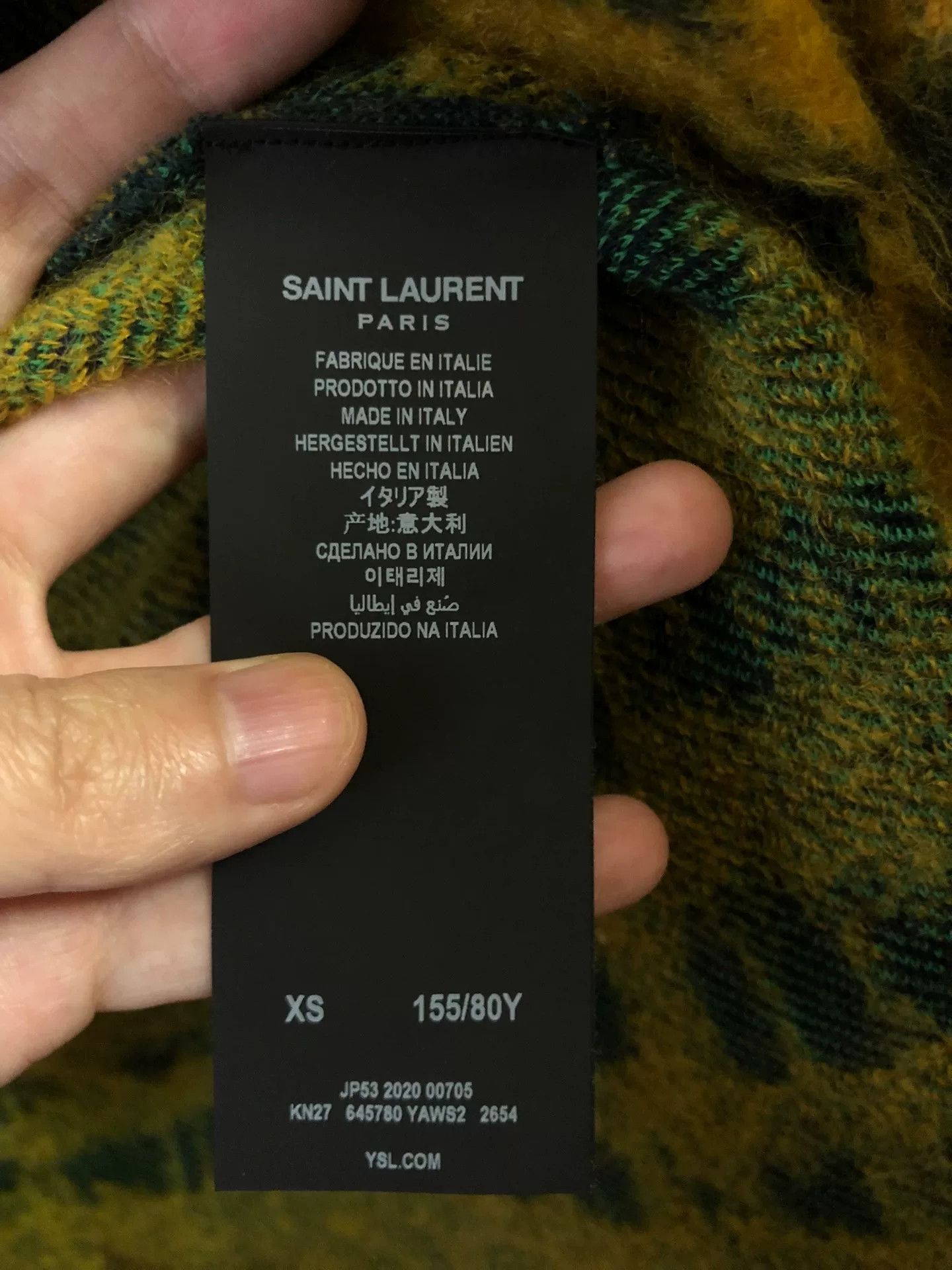 Saint Laurent Paris saint laurent striped mohair cardigan sweater Size US M / EU 48-50 / 2 - 7 Thumbnail