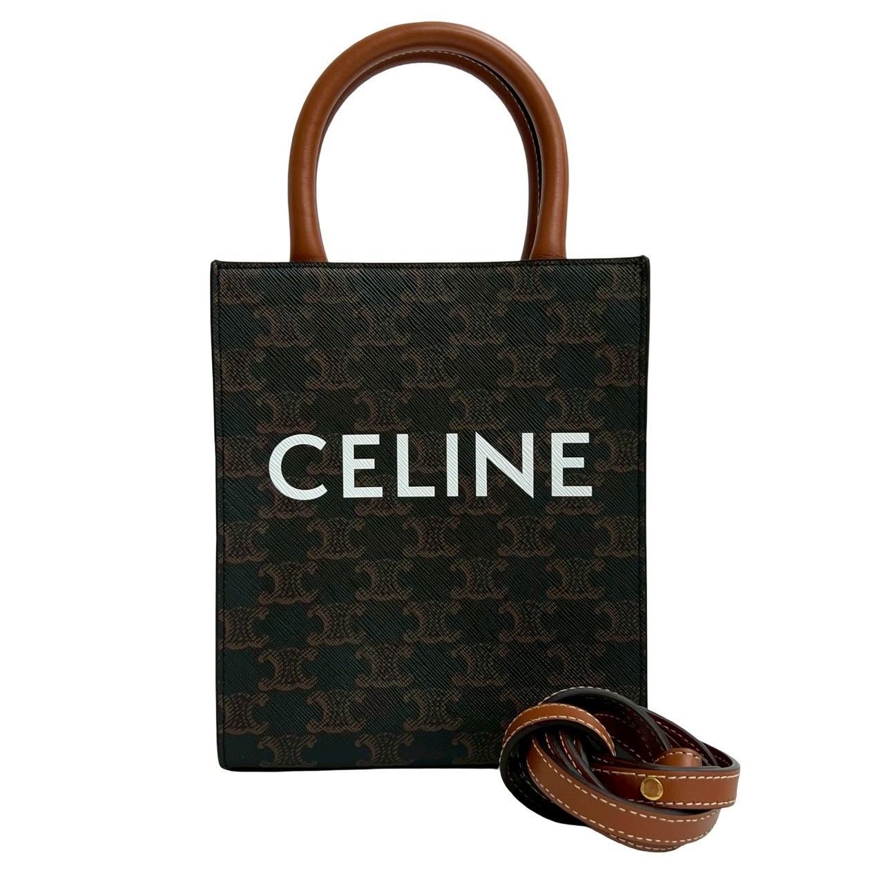 Celine Celine Celine Vertical Cabas Mini Leather 2way Bag Leather Shoulder Bag DUTY FREE for USA Size ONE SIZE - 2 Thumbnail