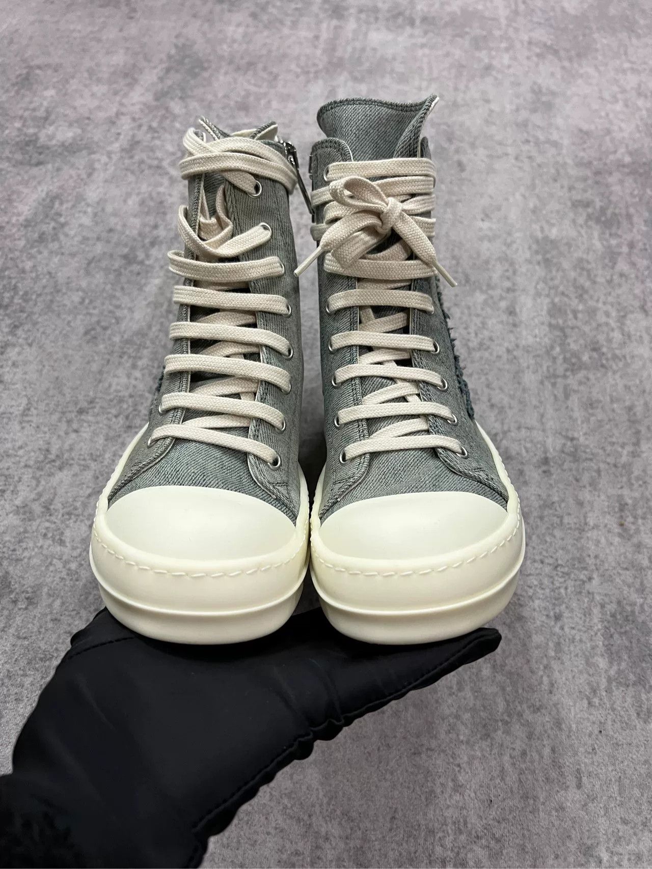 Rick Owens rick owens distressed high-top sneakers Size US 5 / EU 37 - 3 Thumbnail