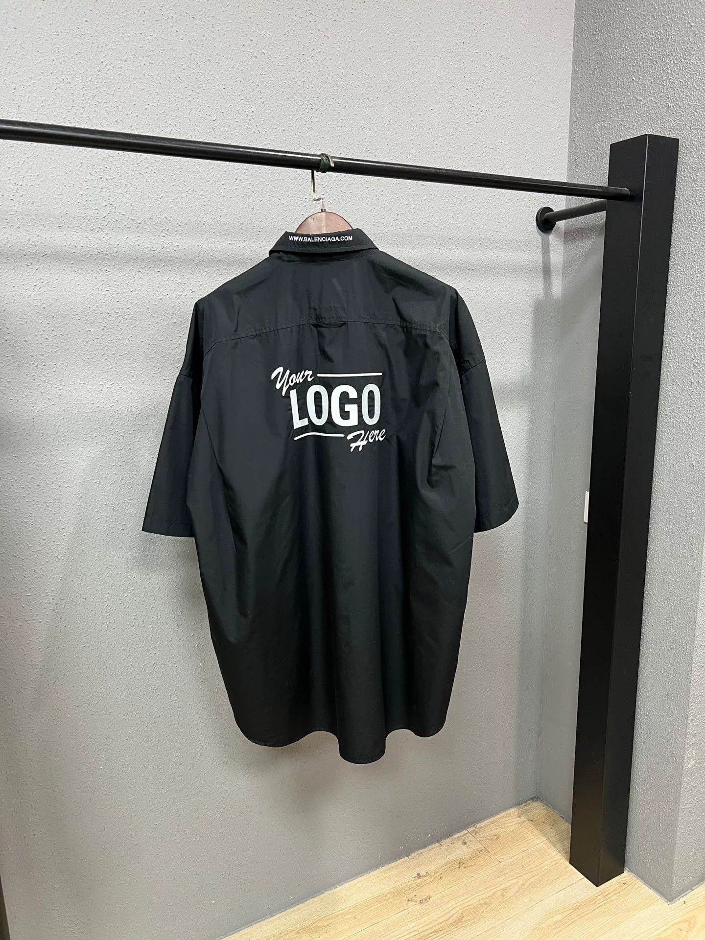 Balenciaga Balenciaga Embroidered Logo Shirt Size US M / EU 48-50 / 2 - 2 Thumbnail