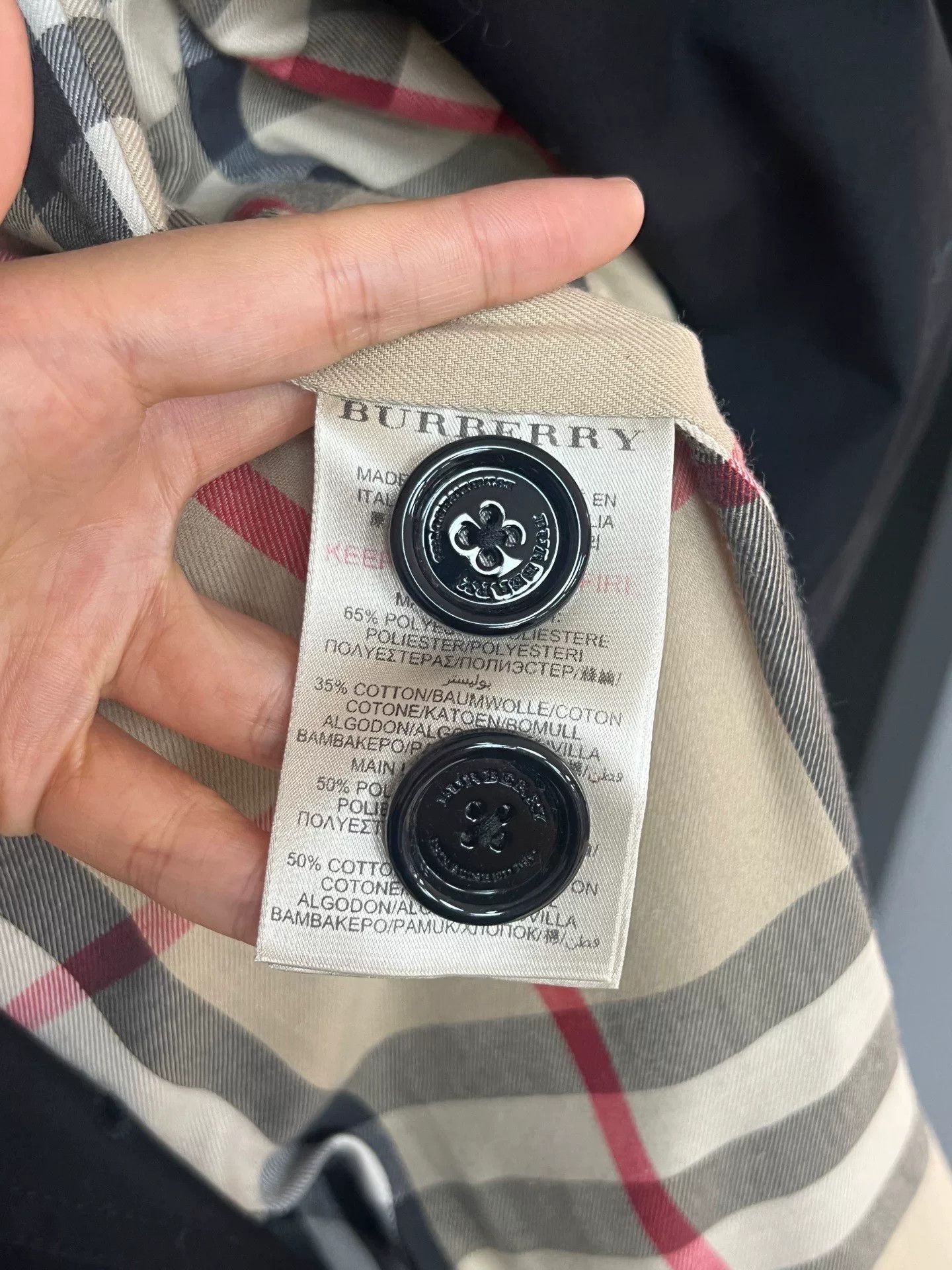 Burberry Burberry Checked Trench Coat in Black Size M / US 6-8 / IT 42-44 - 4 Thumbnail