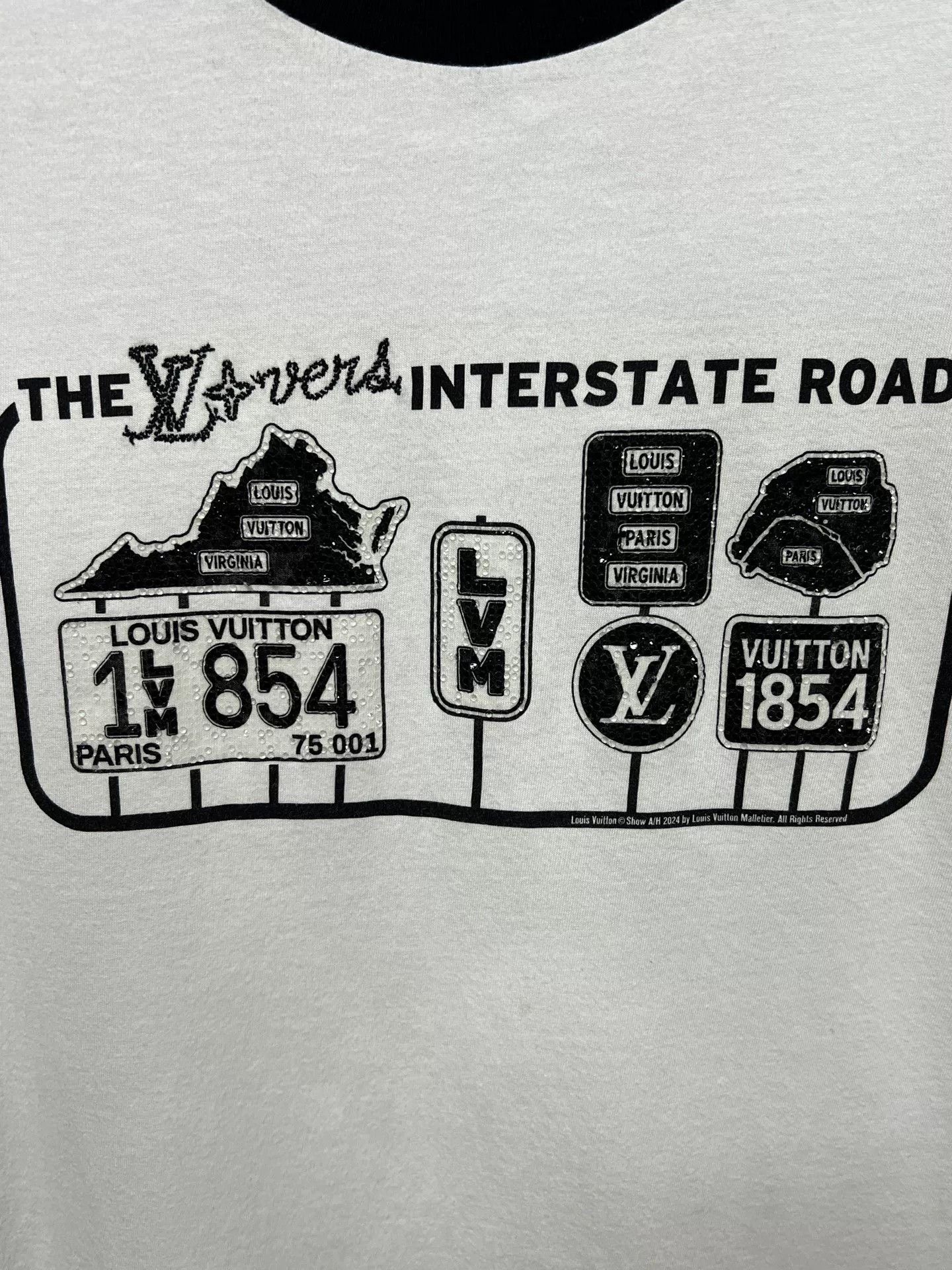 Louis Vuitton louis vuitton graphic t-shirt with logo Size L / US 10 / IT 46 - 2 Thumbnail