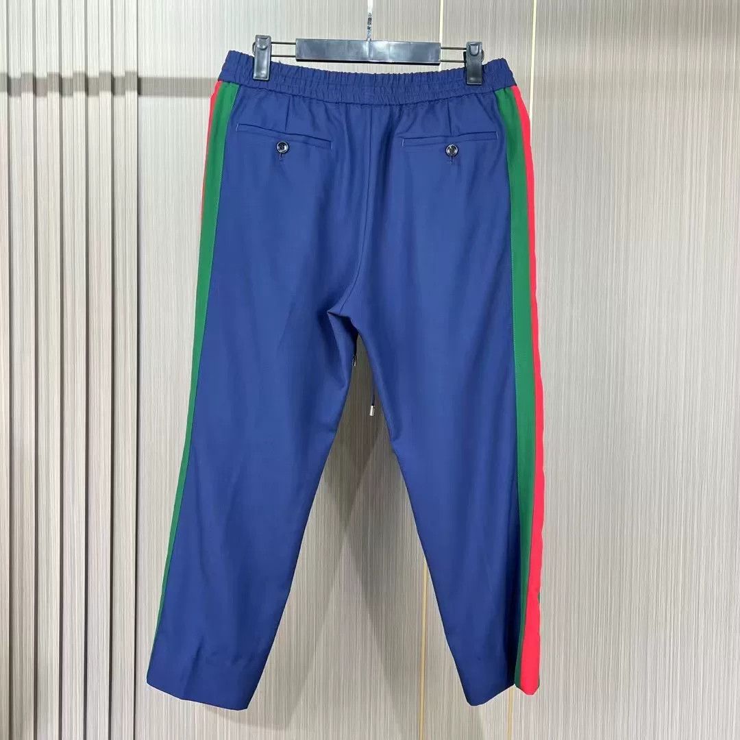 Gucci gucci red green stripe casual pants Size US 34 / EU 50 - 2 Thumbnail